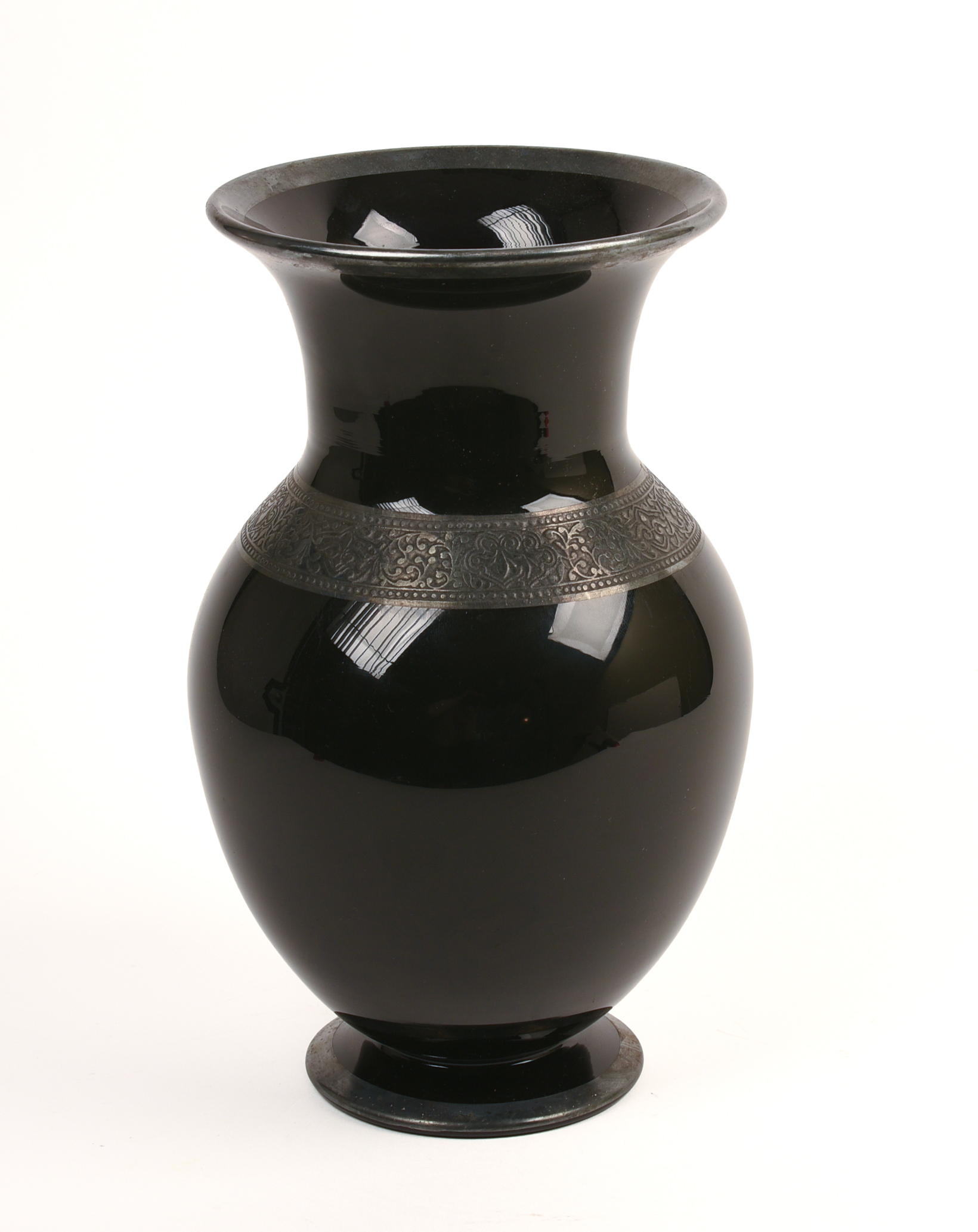 Black Art Glass Vase.