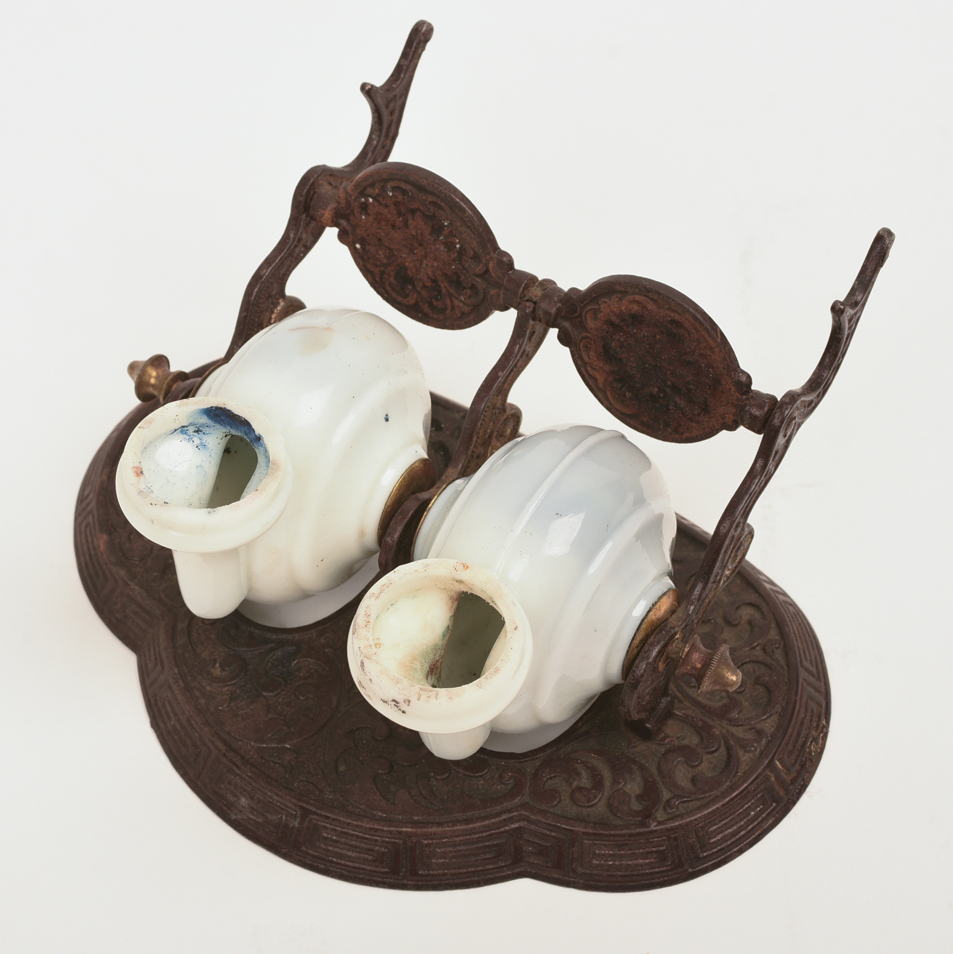 Victorian Double Snail Ink Well.