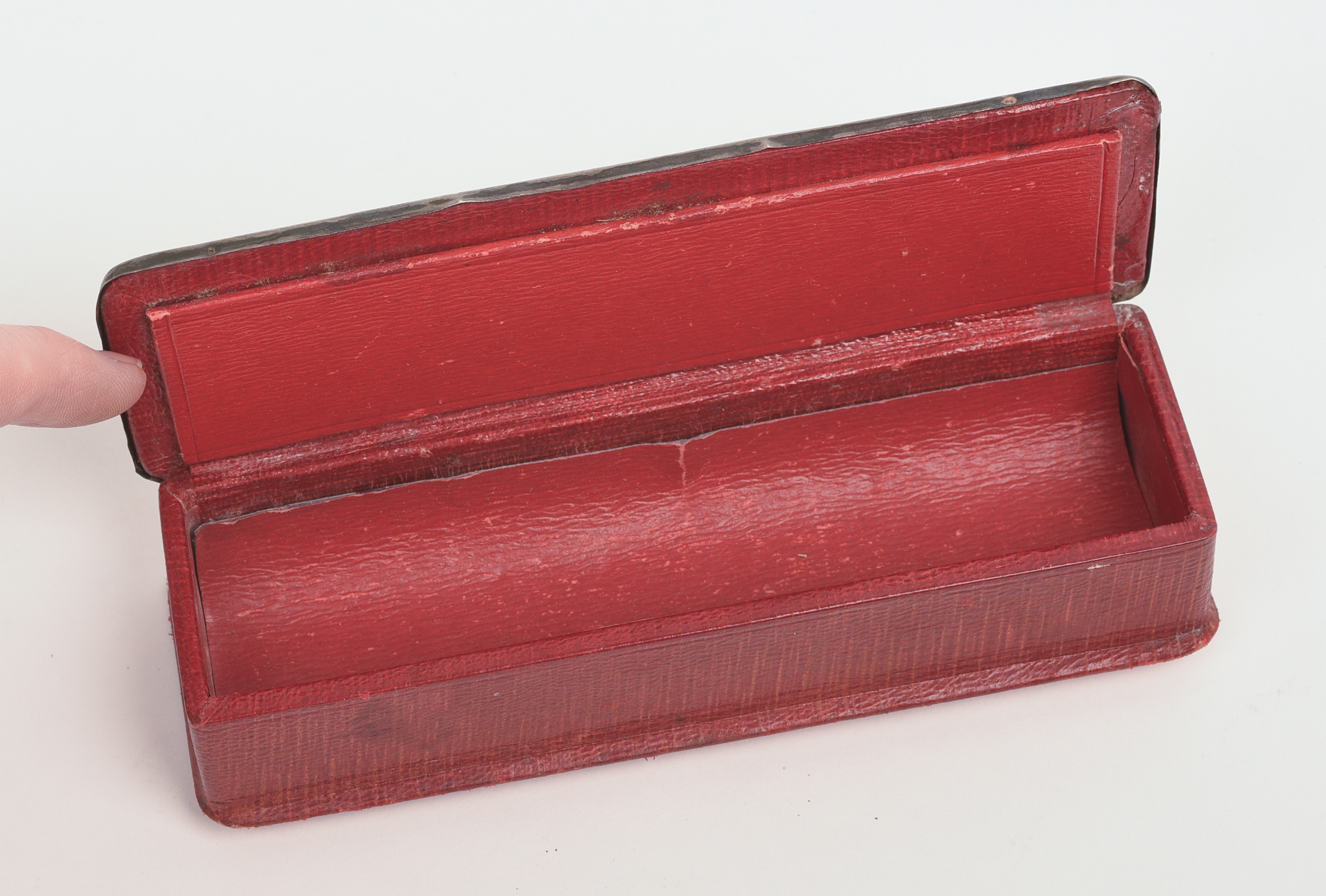 W J Myatt & Co. Silver Topped Box With Angels.