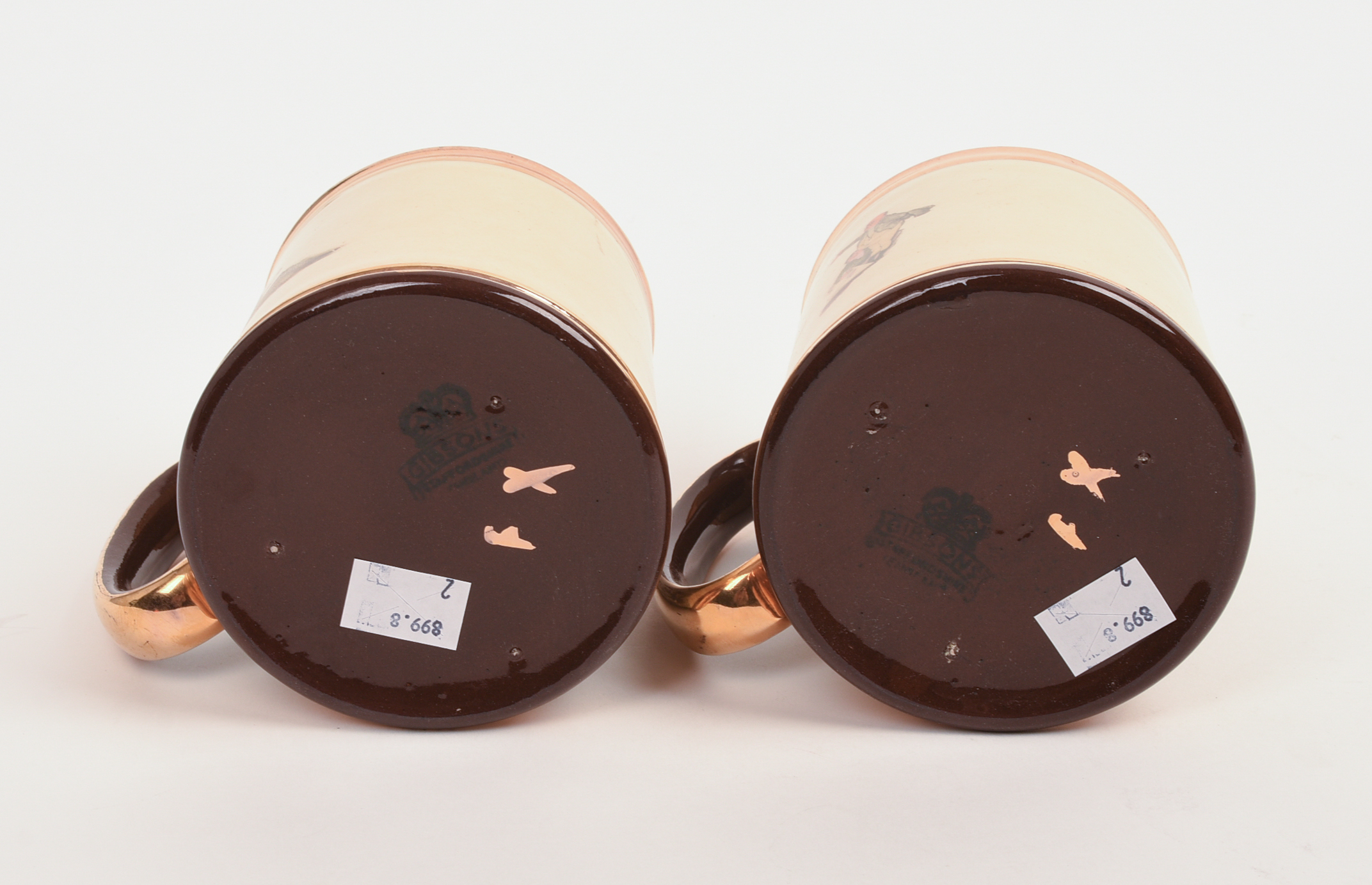 Pair of Gibson's Staffordshire Mugs.