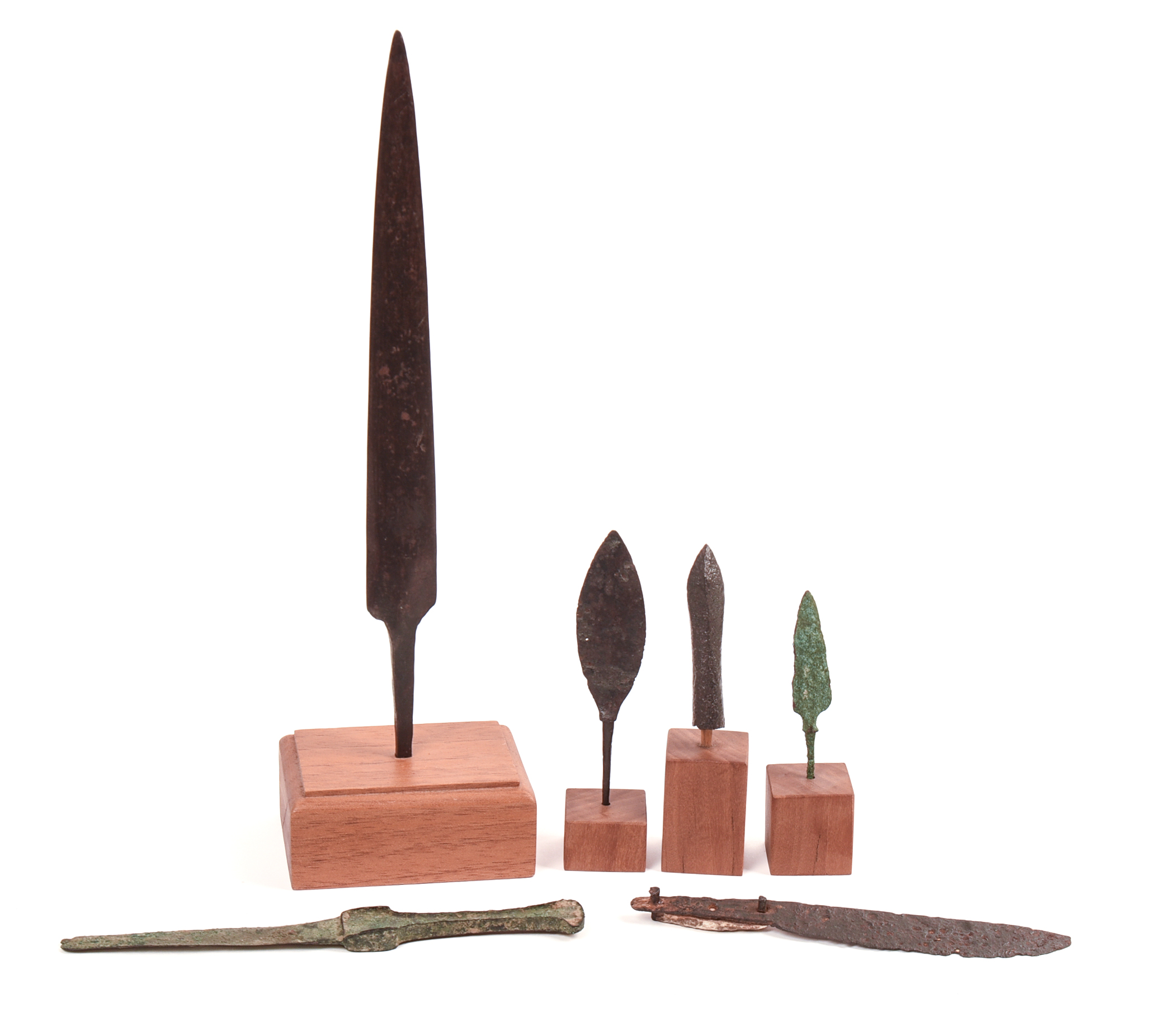 Group of Early Spear Heads and Knives.
