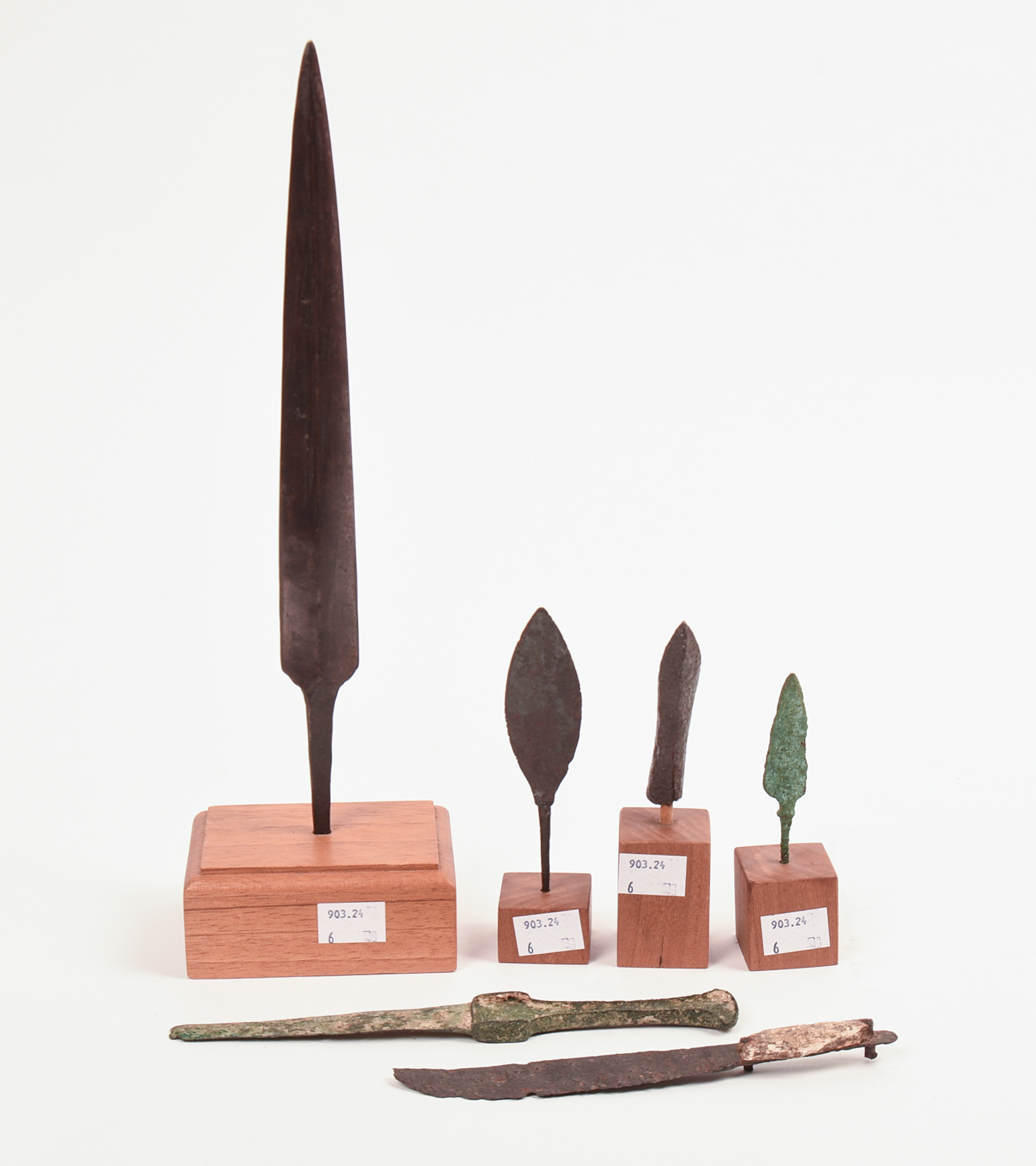 Group of Early Spear Heads and Knives.