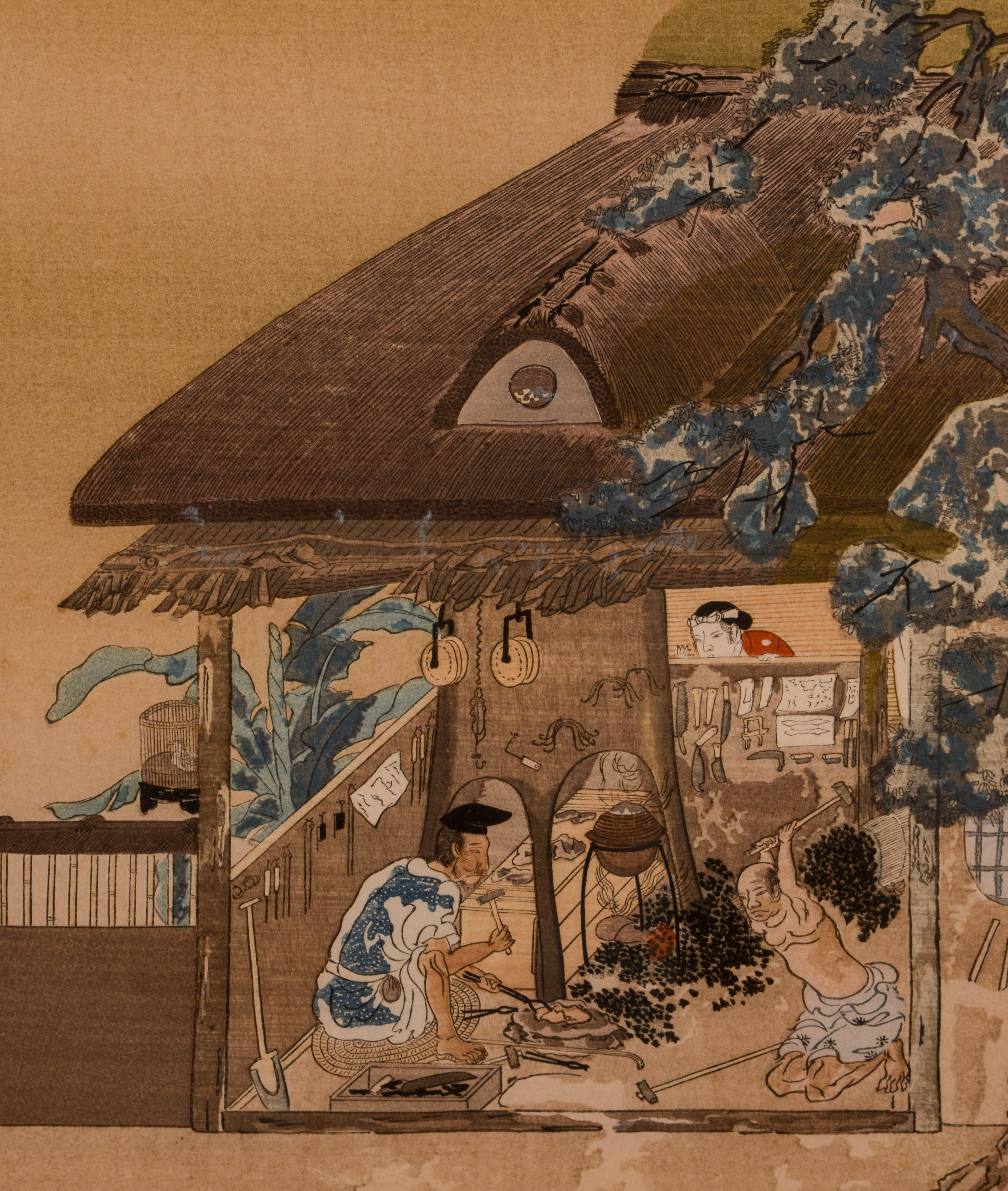 A Blacksmith, After Mitsuoki Tosa.