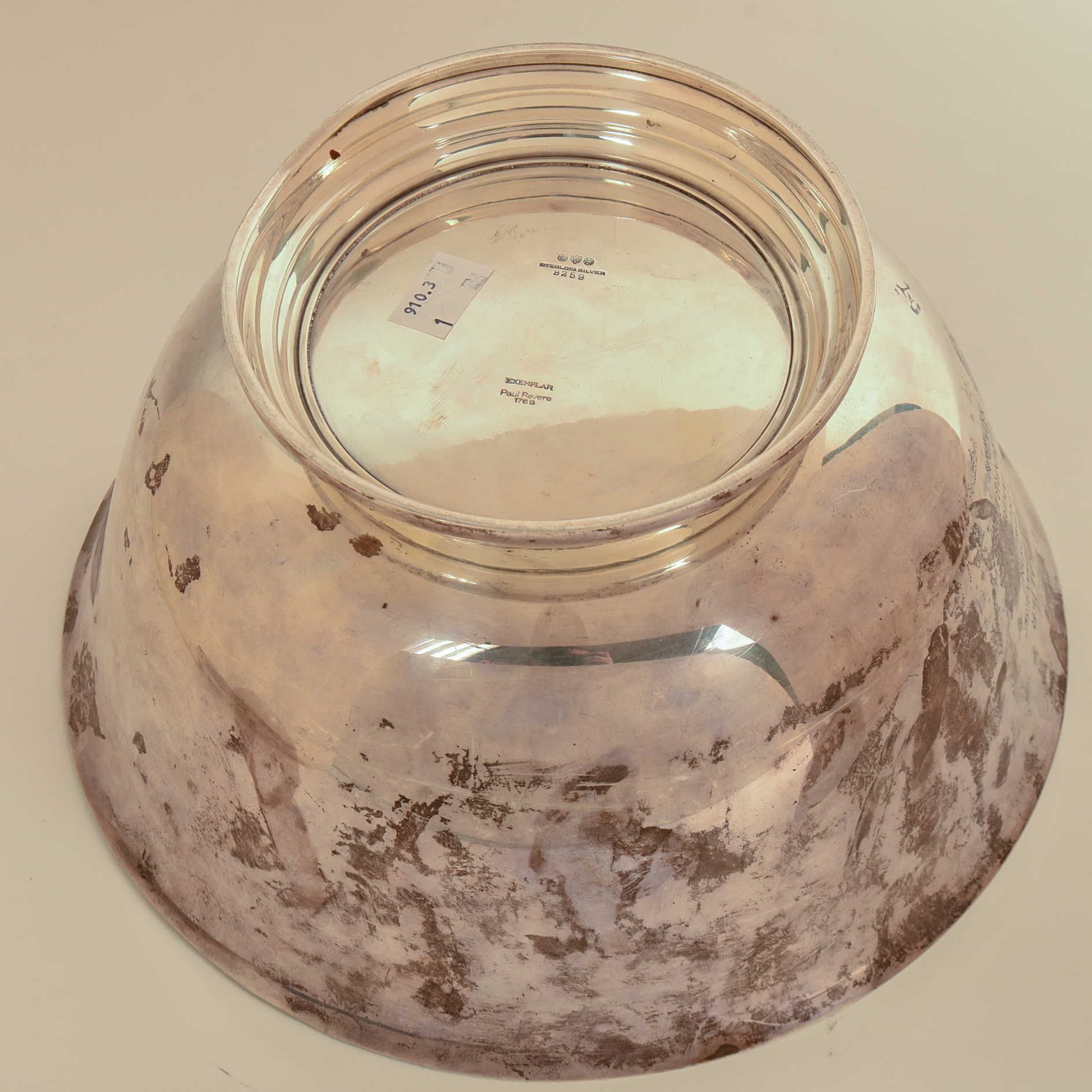 Paul Revere Reproduction Sterling Silver Bowl.