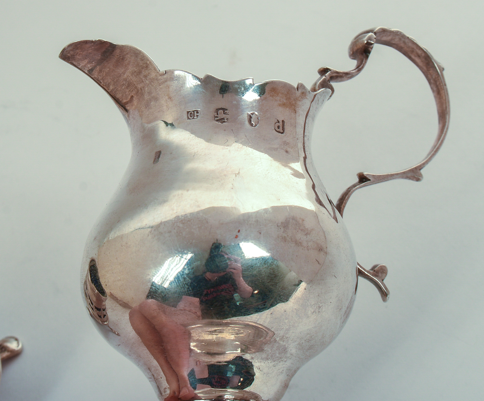 English Sterling Creamer and a Salt.