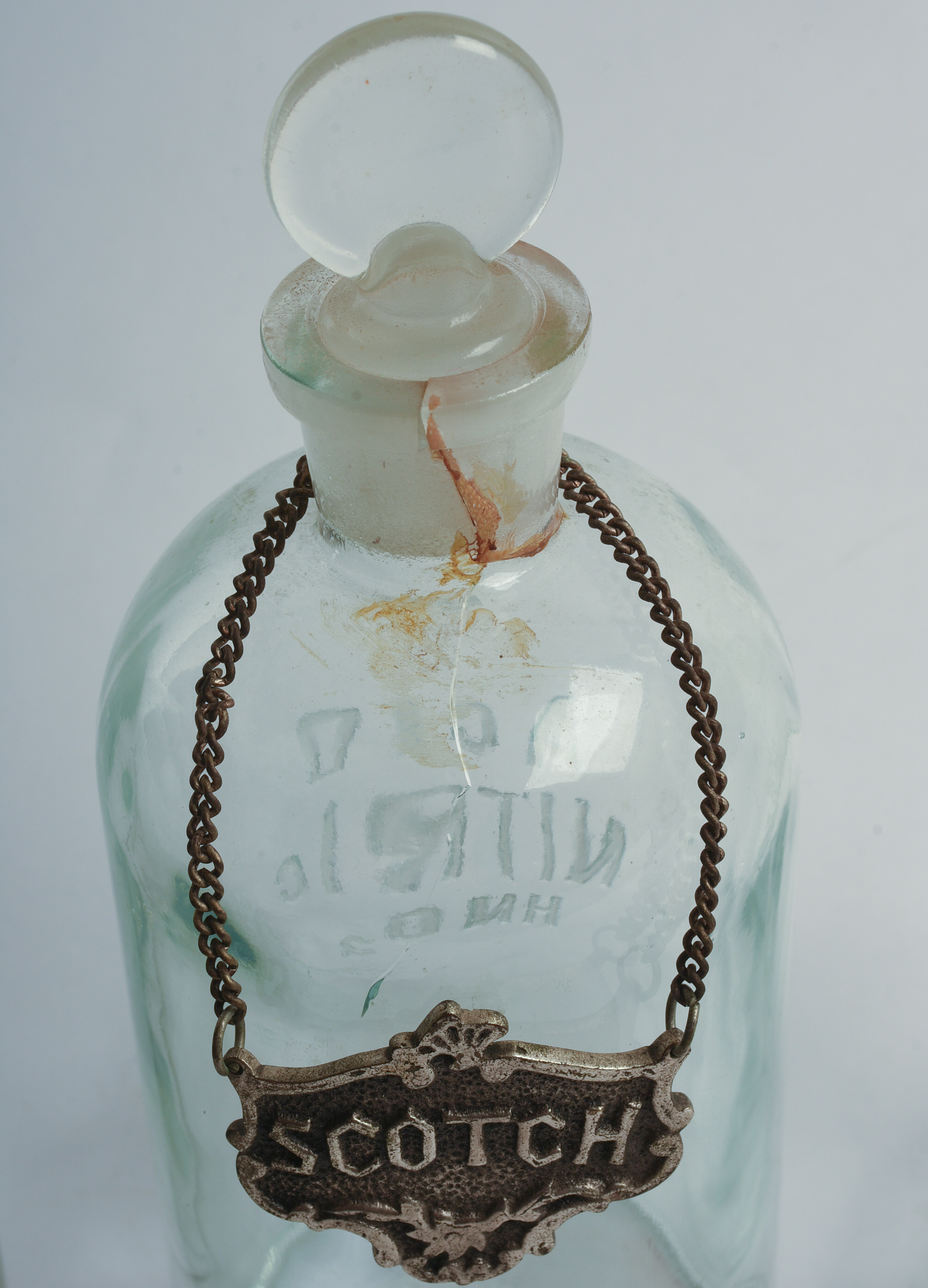 Three Blown Glass Acid Bottles.
