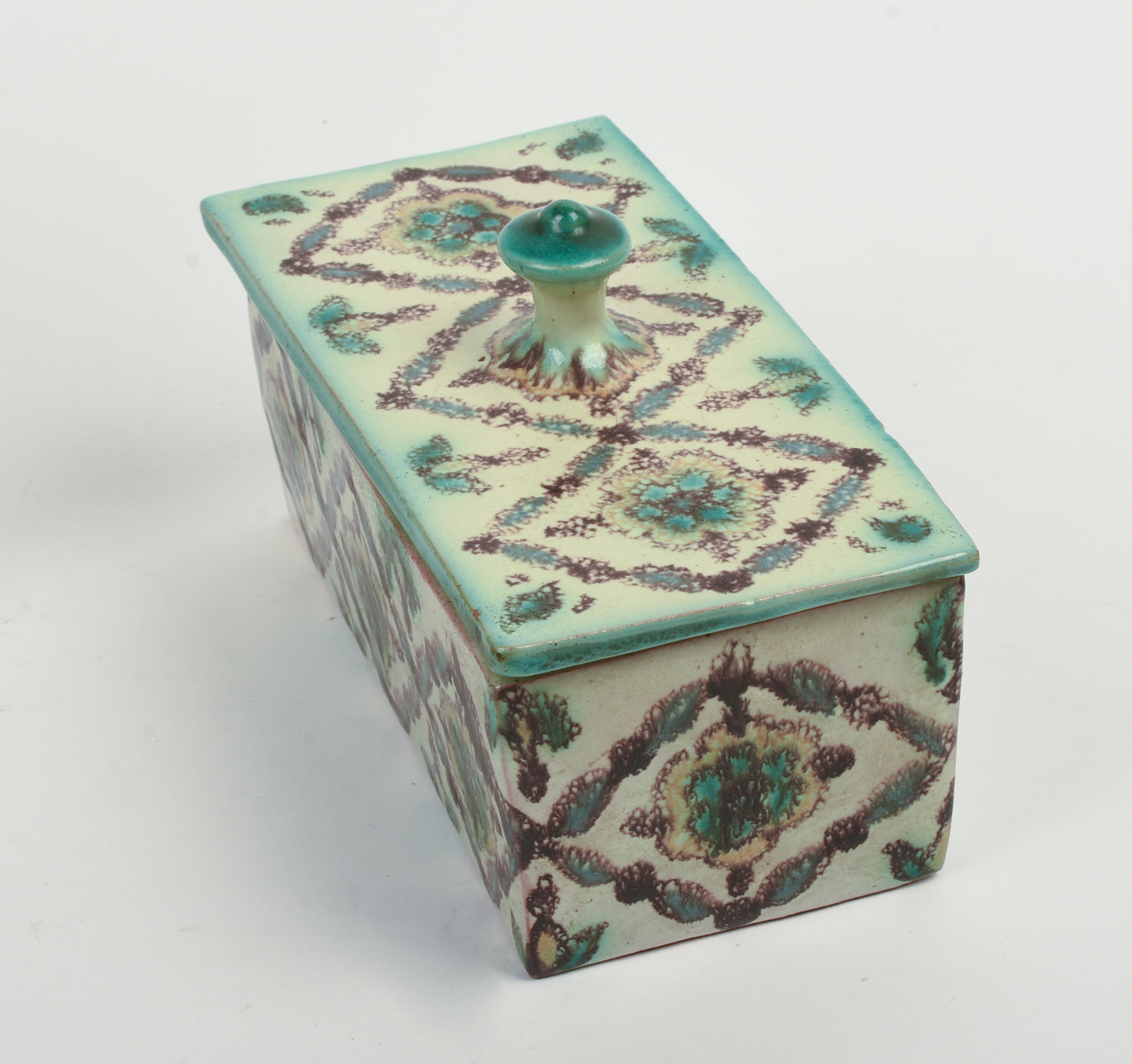Persian Qajar Covered Dish and Plate.