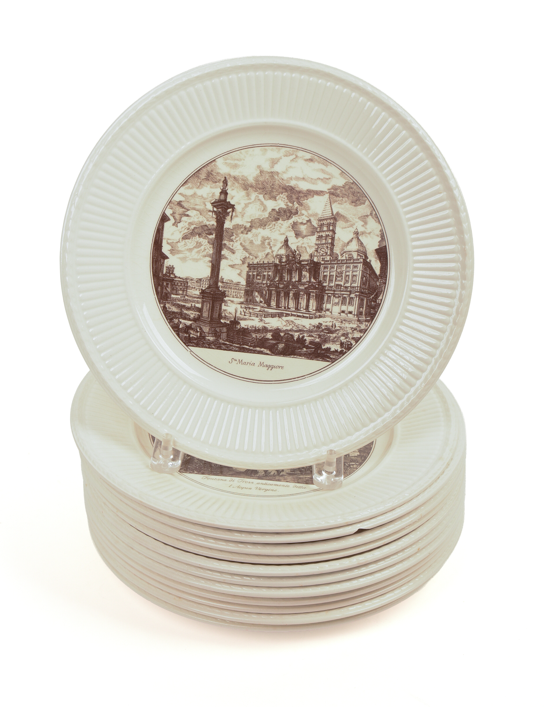 Twelve Wedgwood Piranesi Plates.