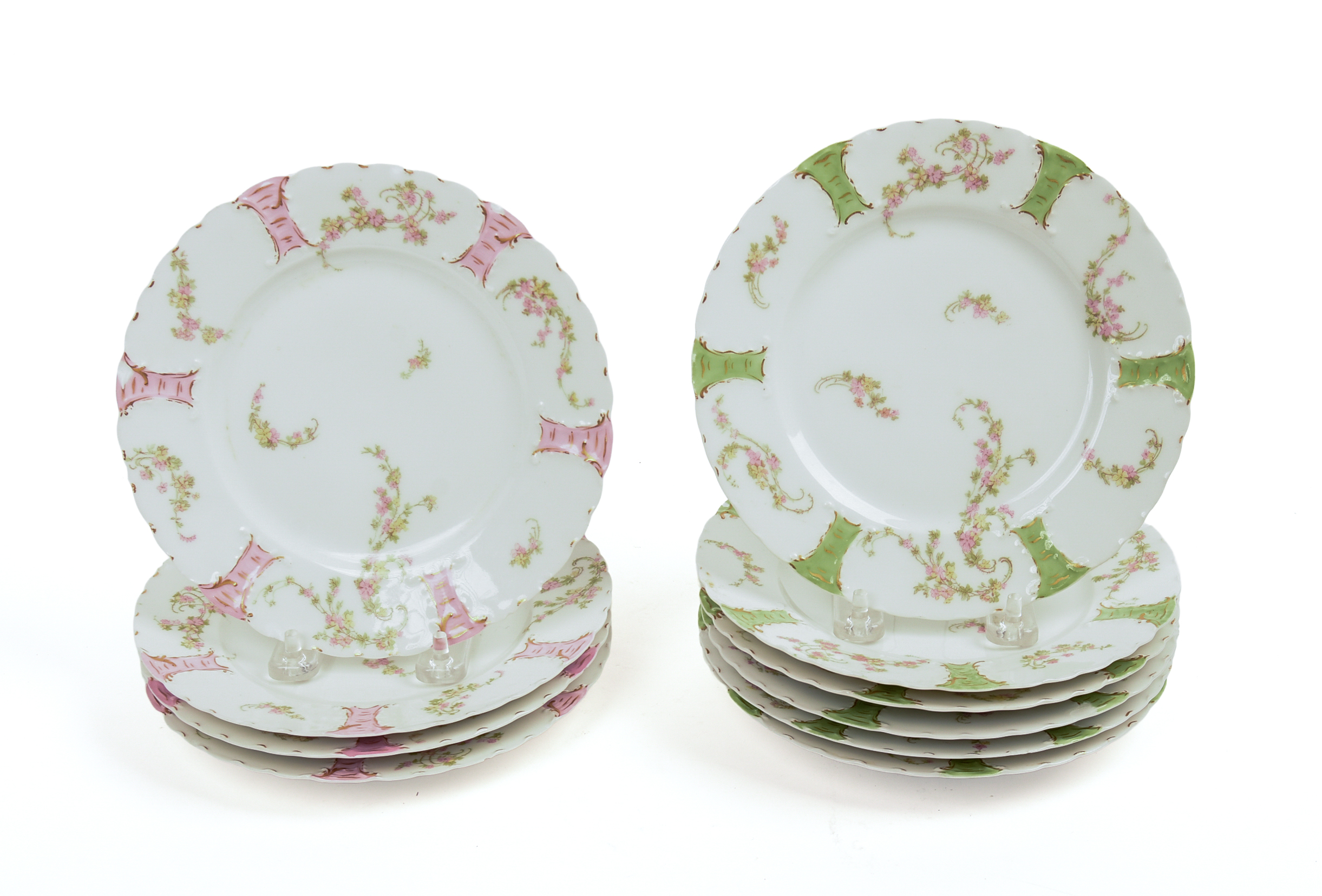 Ten Haviland Limoges Porcelain Plates.