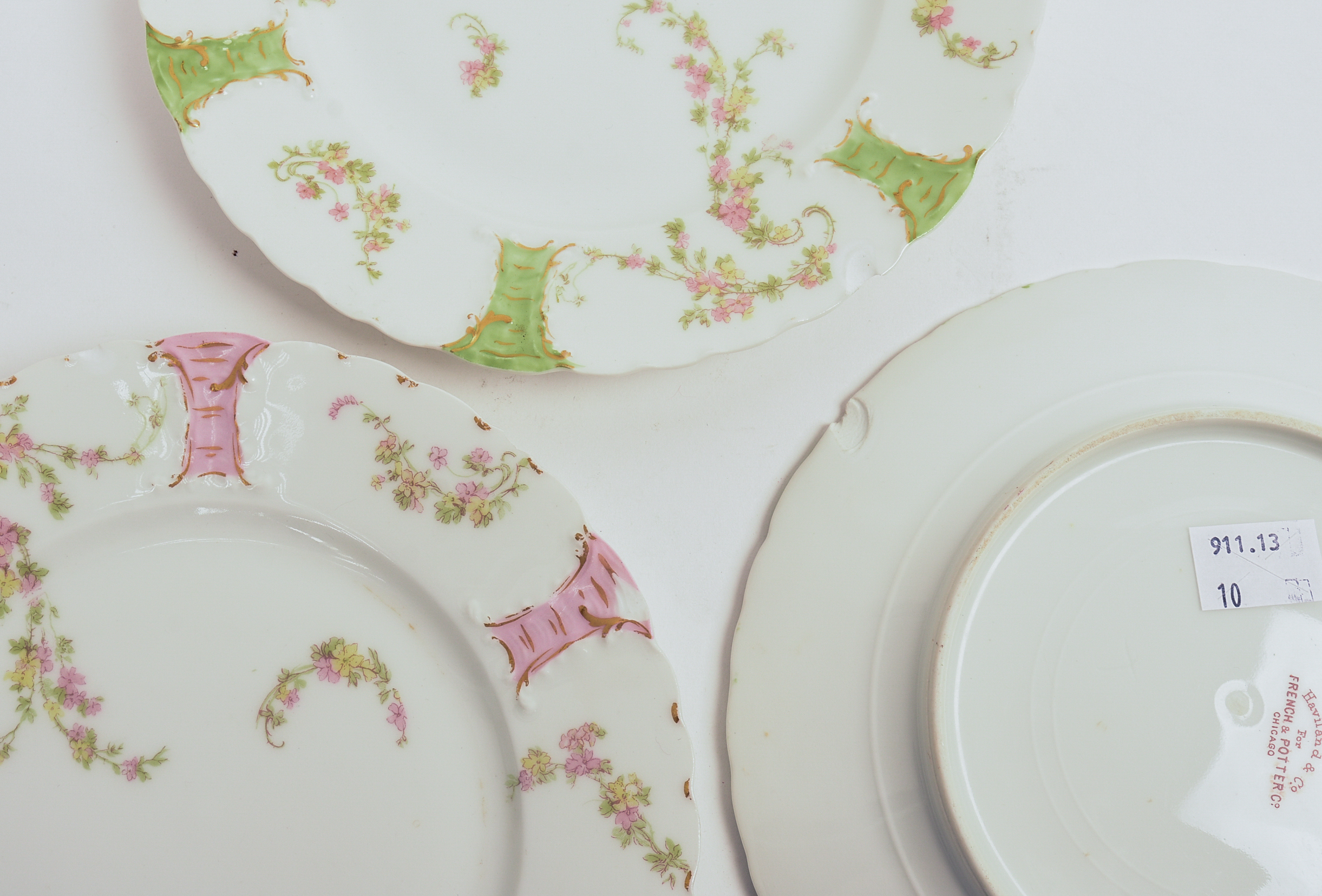 Ten Haviland Limoges Porcelain Plates.