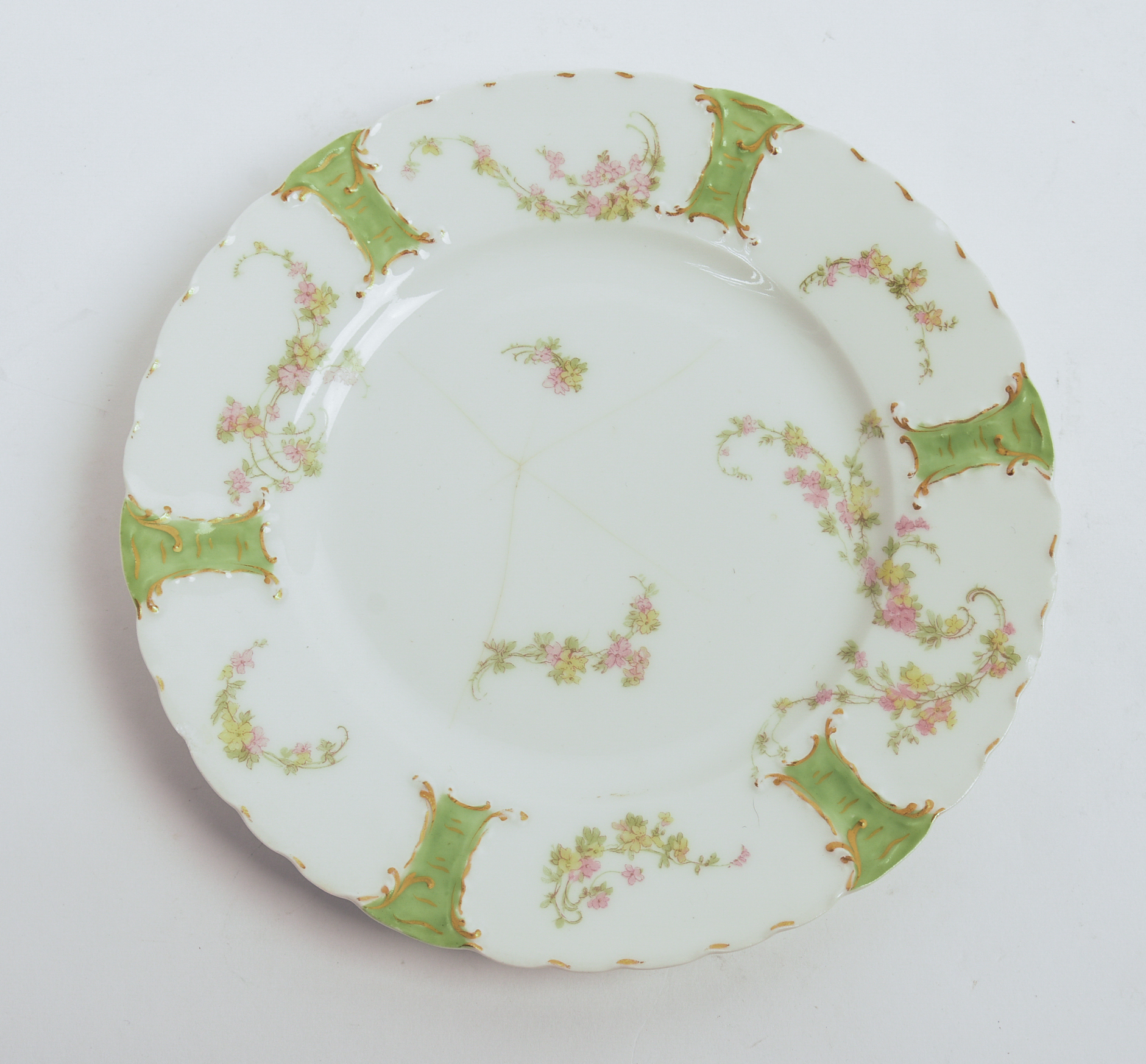Ten Haviland Limoges Porcelain Plates.