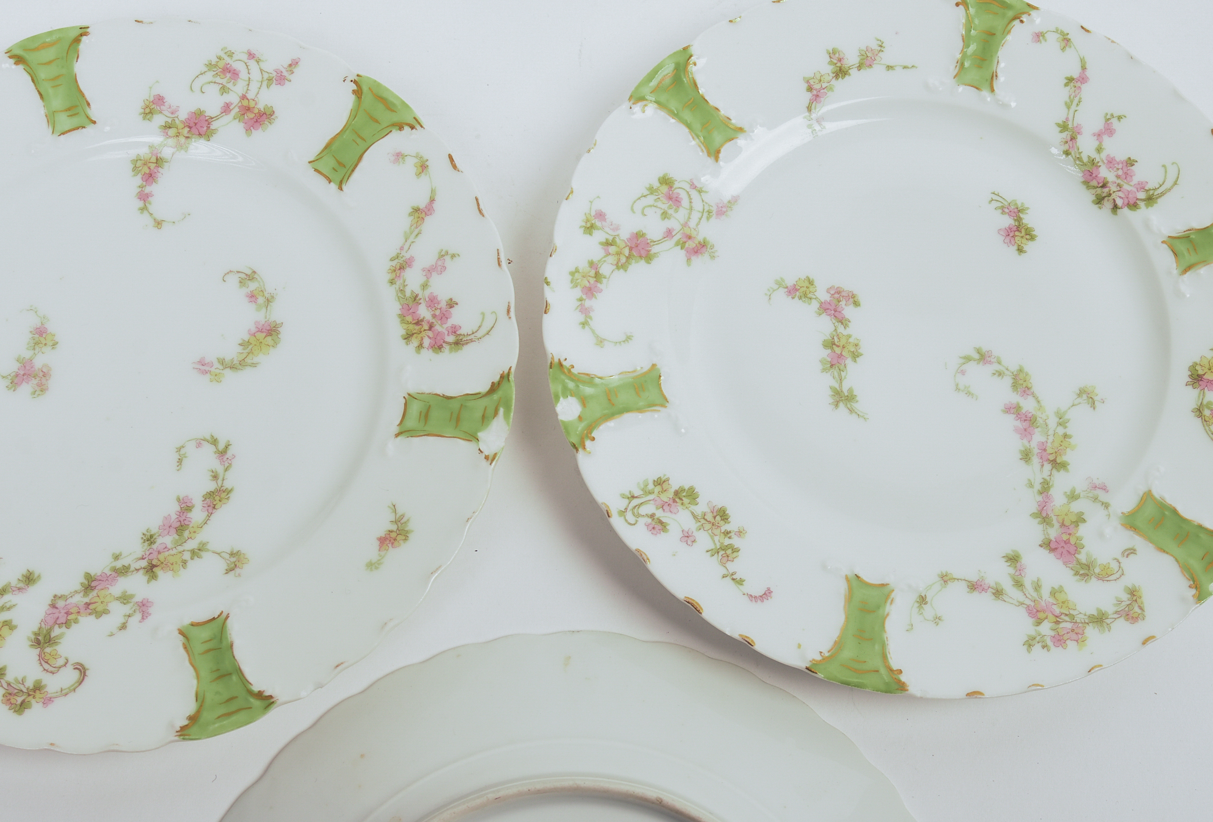 Ten Haviland Limoges Porcelain Plates.