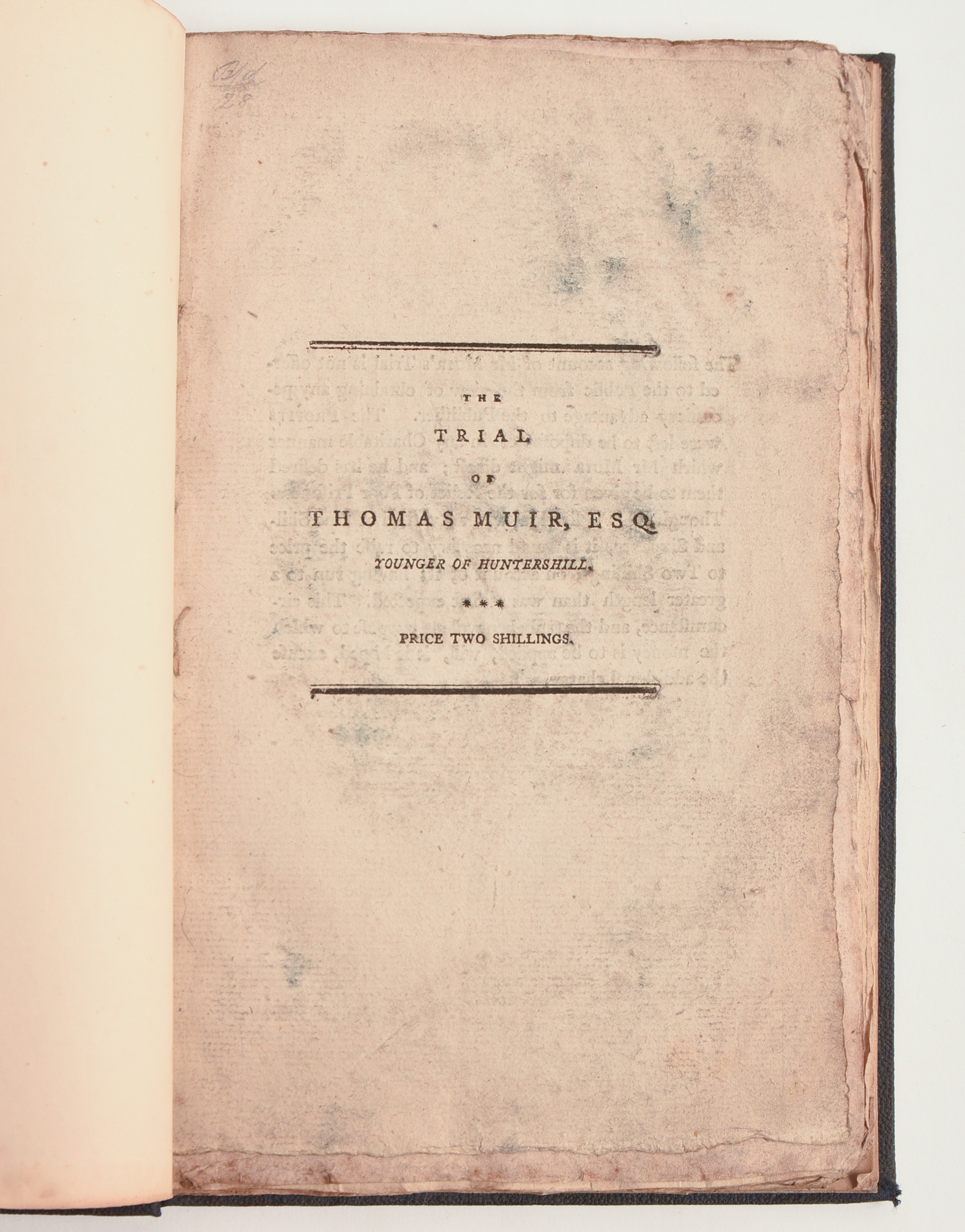 Rare original 1793 The Trial of Thomas Muir, Esq. Pamphlet