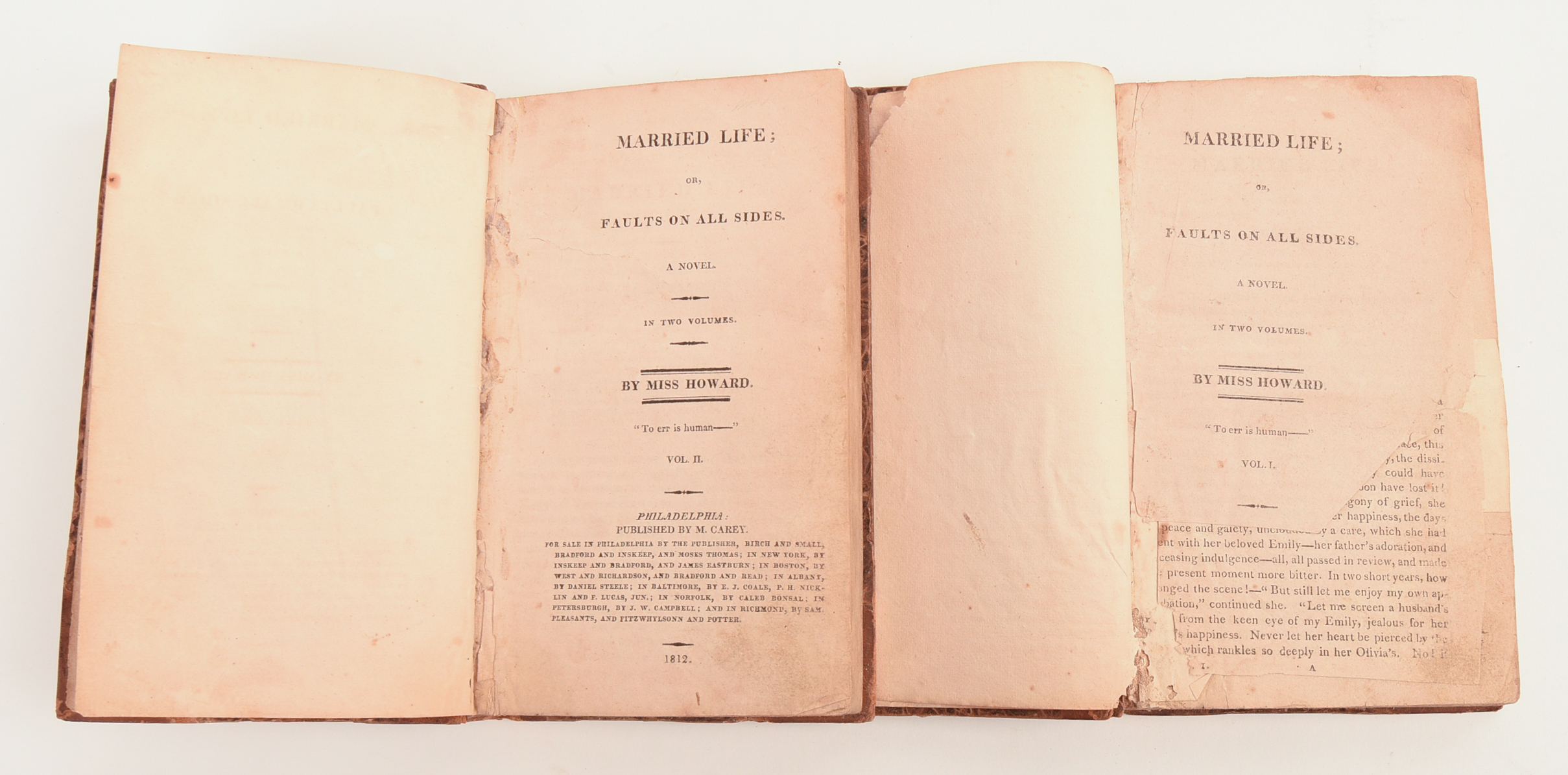 Very Rare. Married Life; Faults on all sides by Miss Howard.