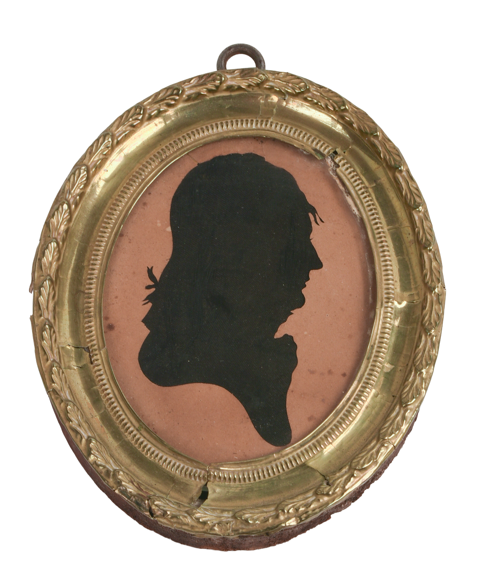 Cut paper Silhouette of Rev War Col., Quartermaster and master mason Daniel Warner.