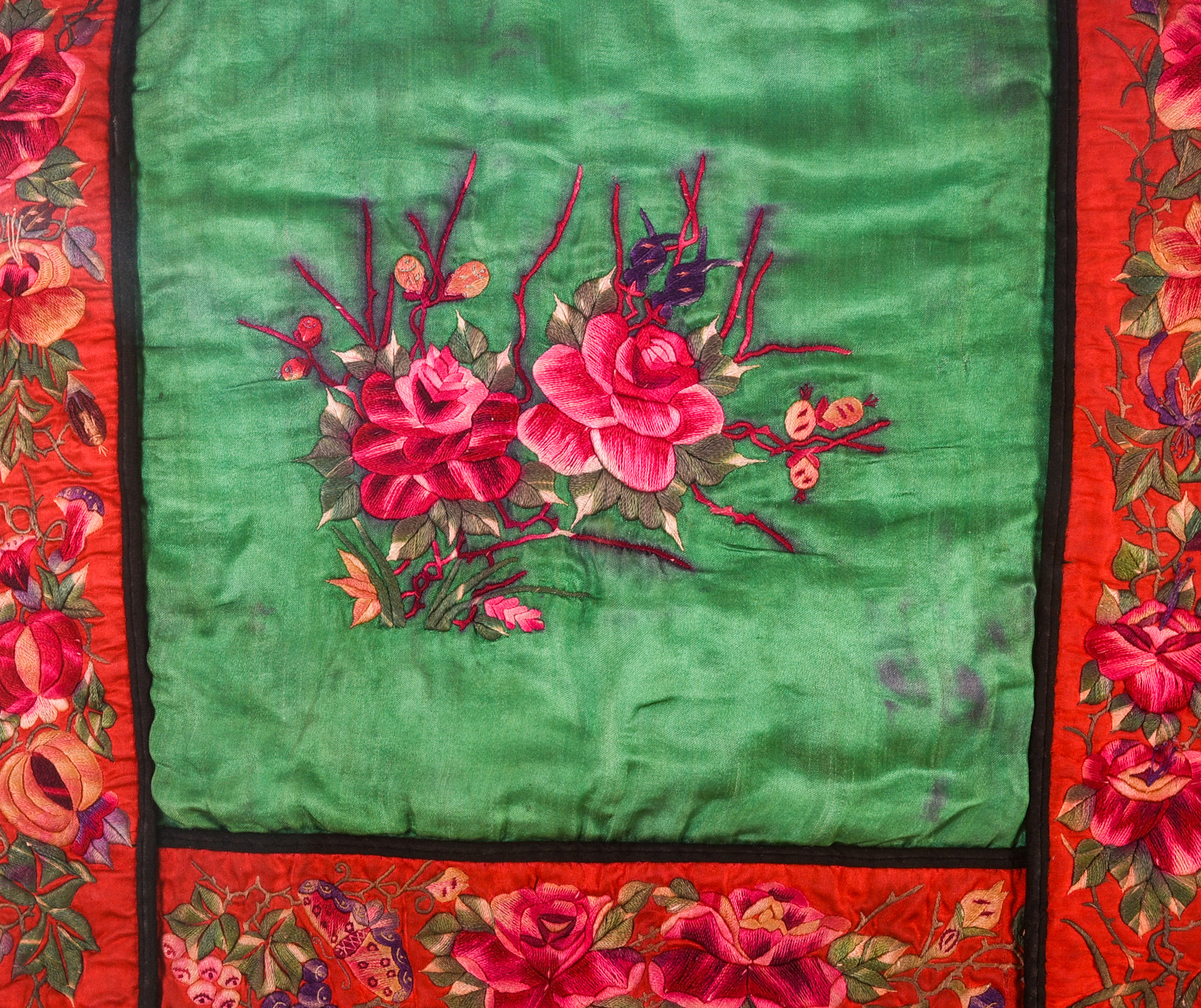 Chinese Dong People Embroidered Baby Carrier.