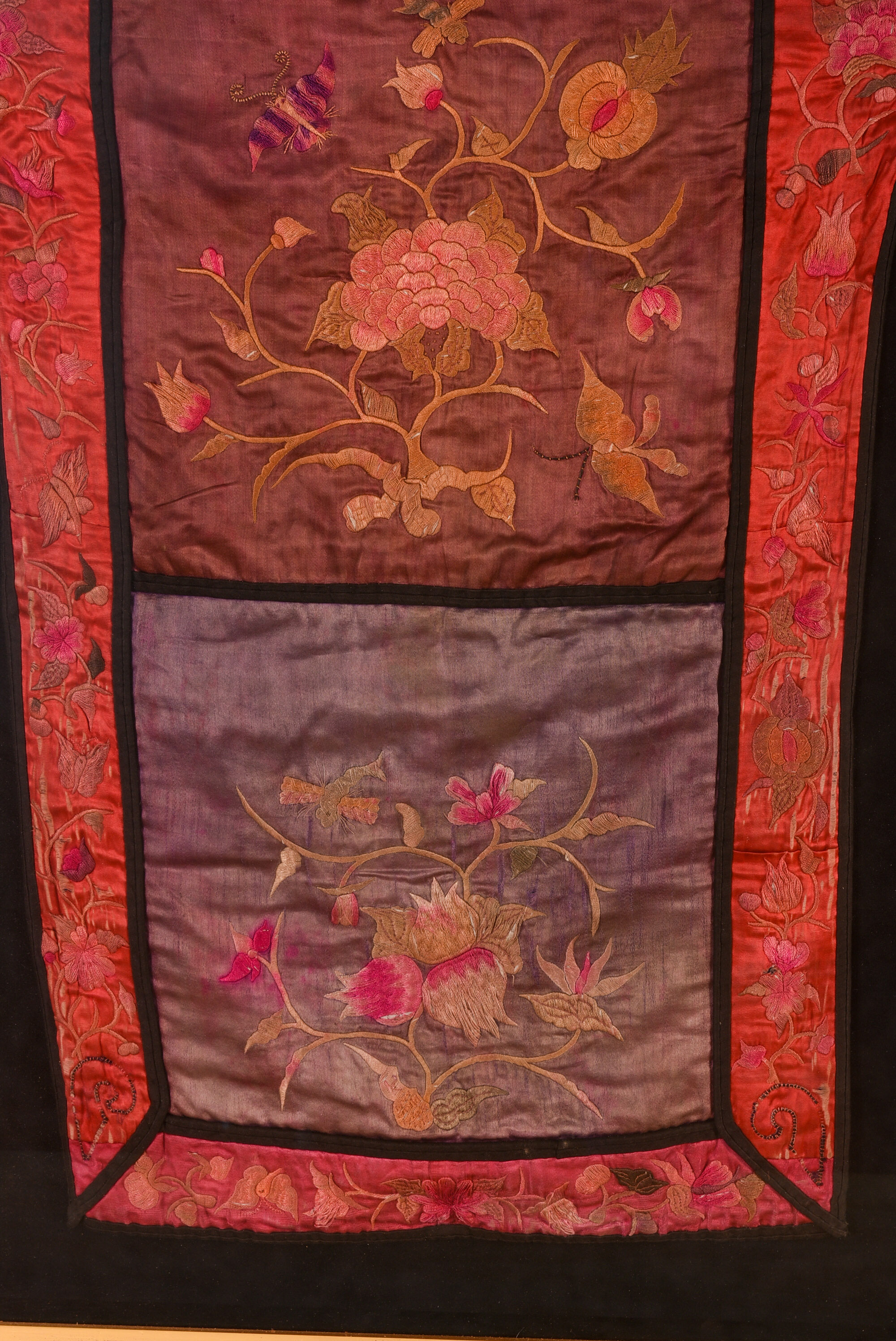 Chinese Dong People Embroidered Baby Carrier.