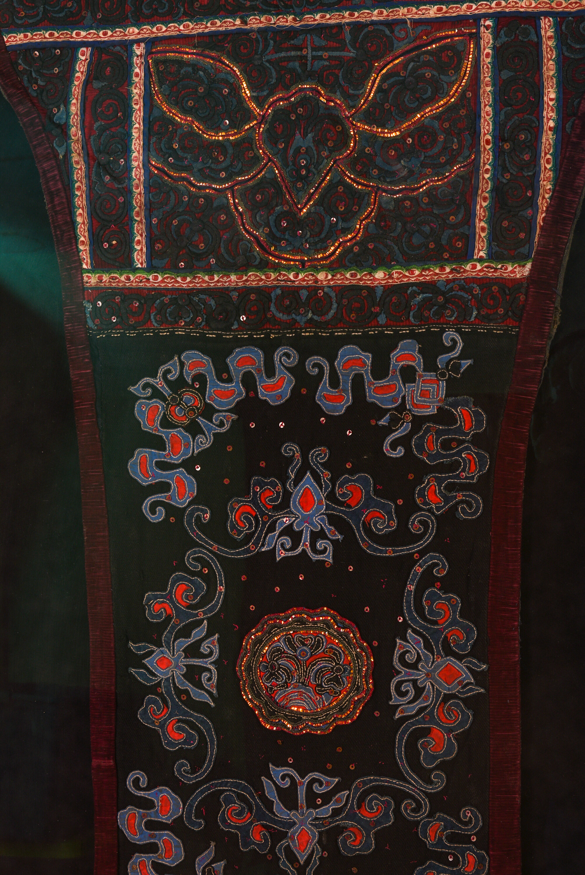 Chinese Dong People Embroidered Panel.