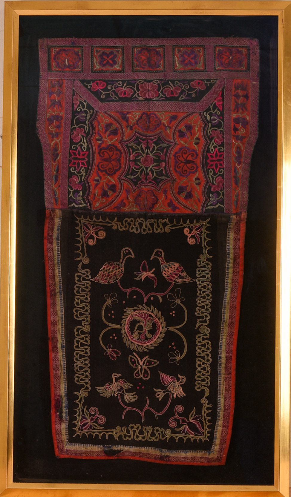 Chinese Miao People Embrodered Panel.