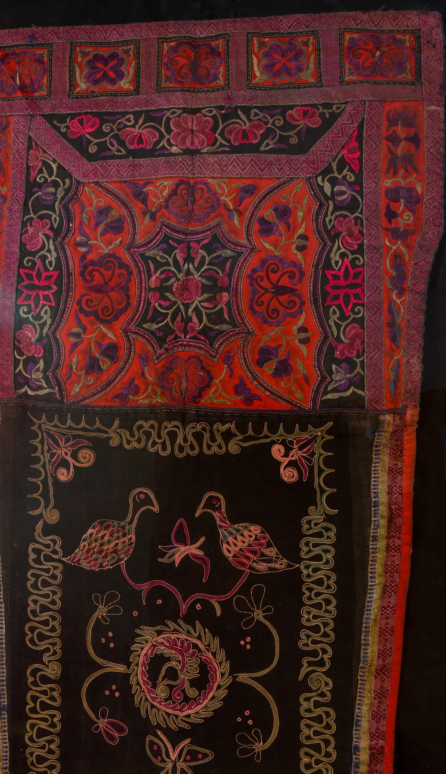 Chinese Miao People Embrodered Panel.