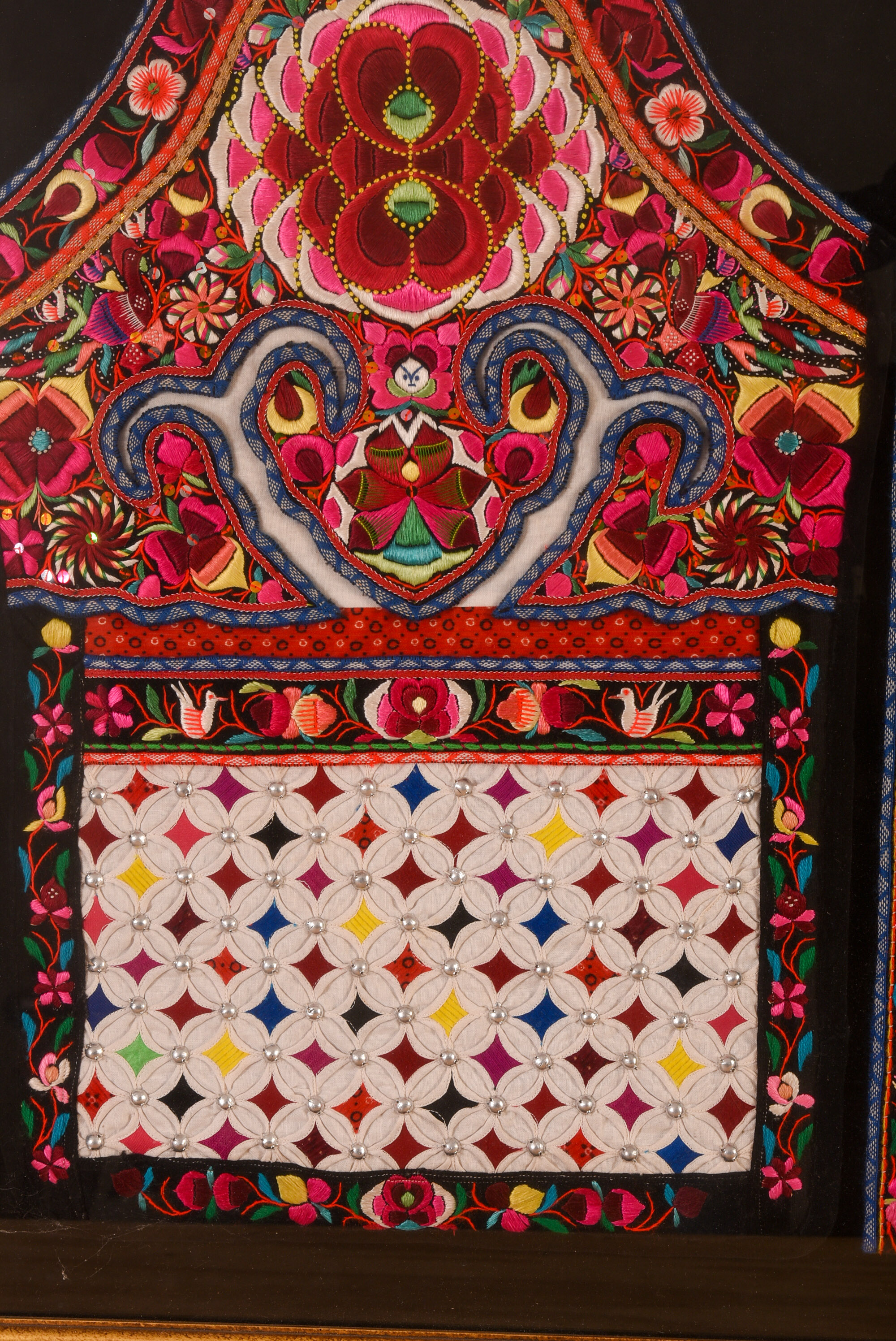 Chinese Miao People Embrodered Panel.