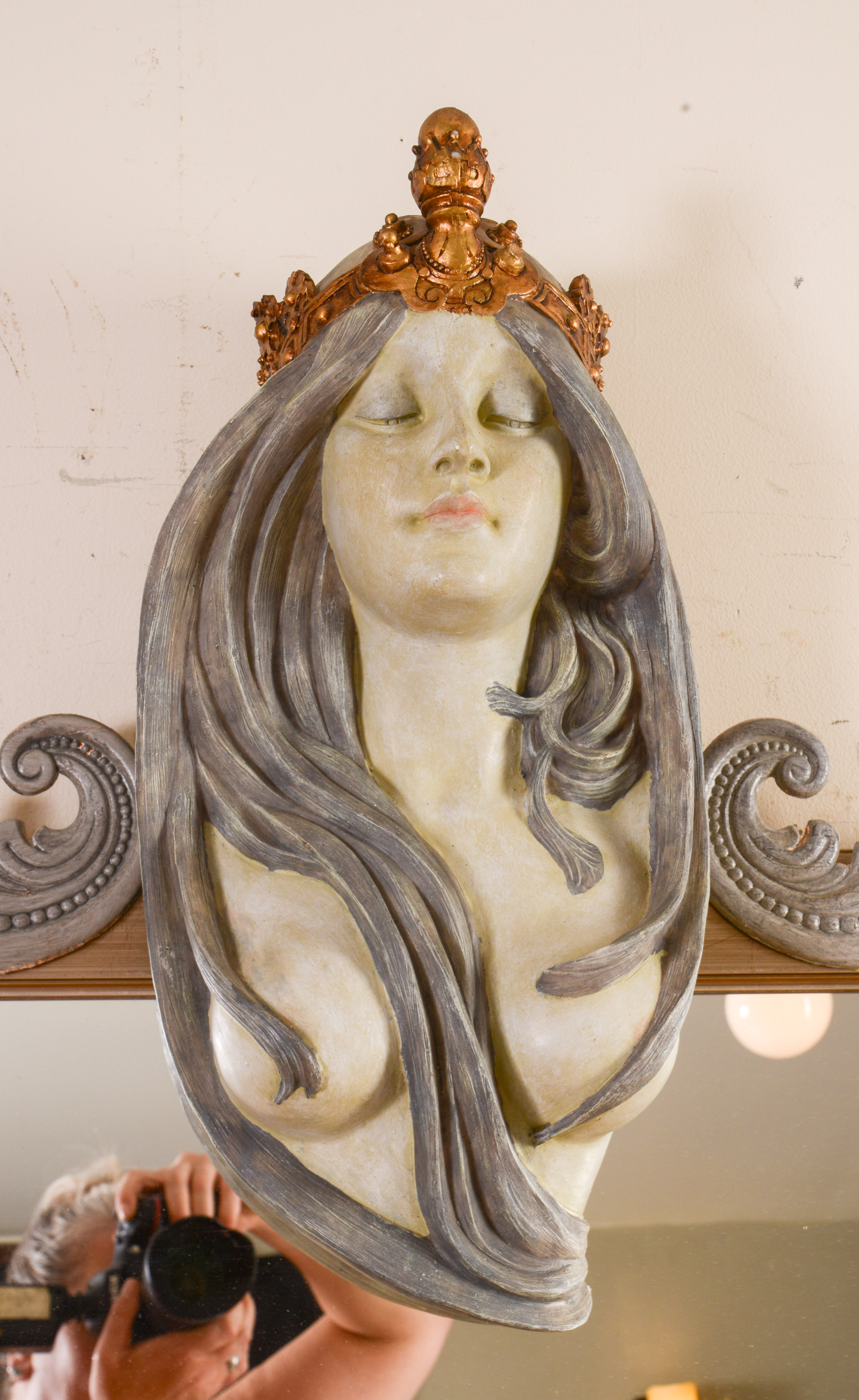 John Squadra (b.1932). Mirror With Bust of a Woman