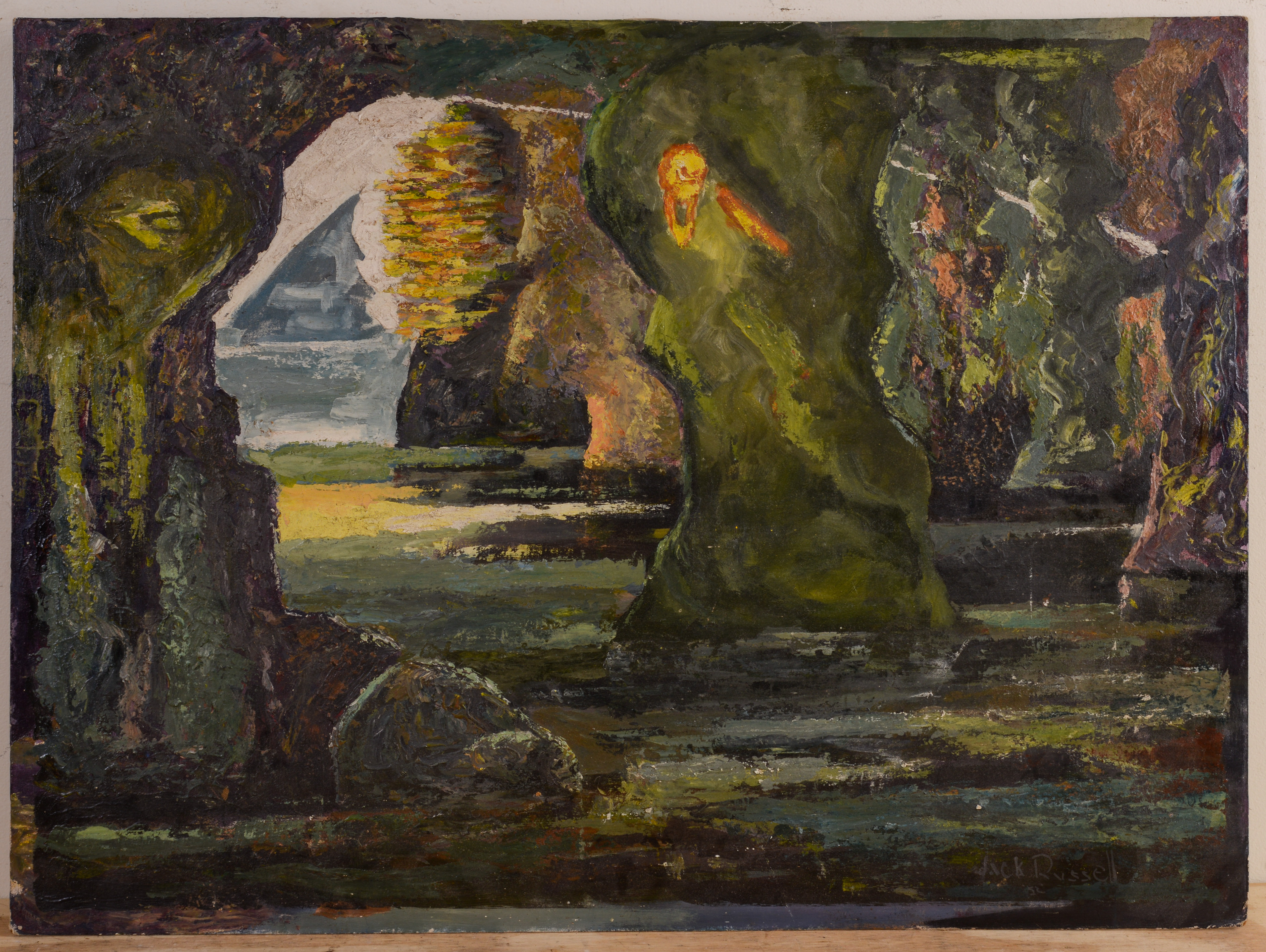 JACK RUSSEL CANYON PAINTING.