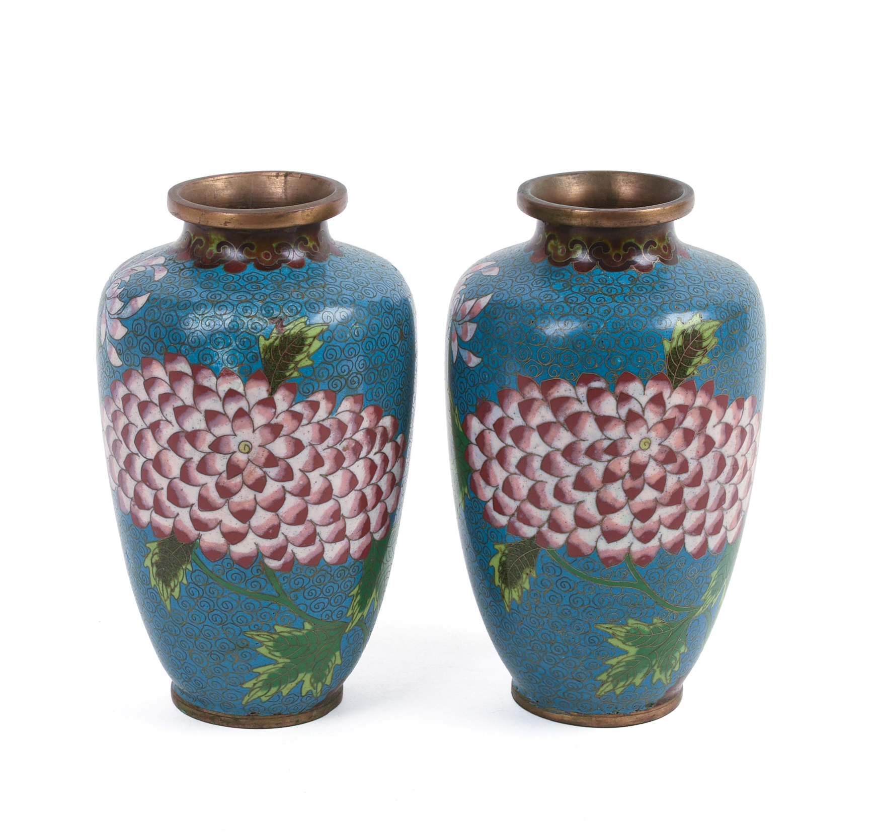 Pair of Chinese Cloissone Vases.