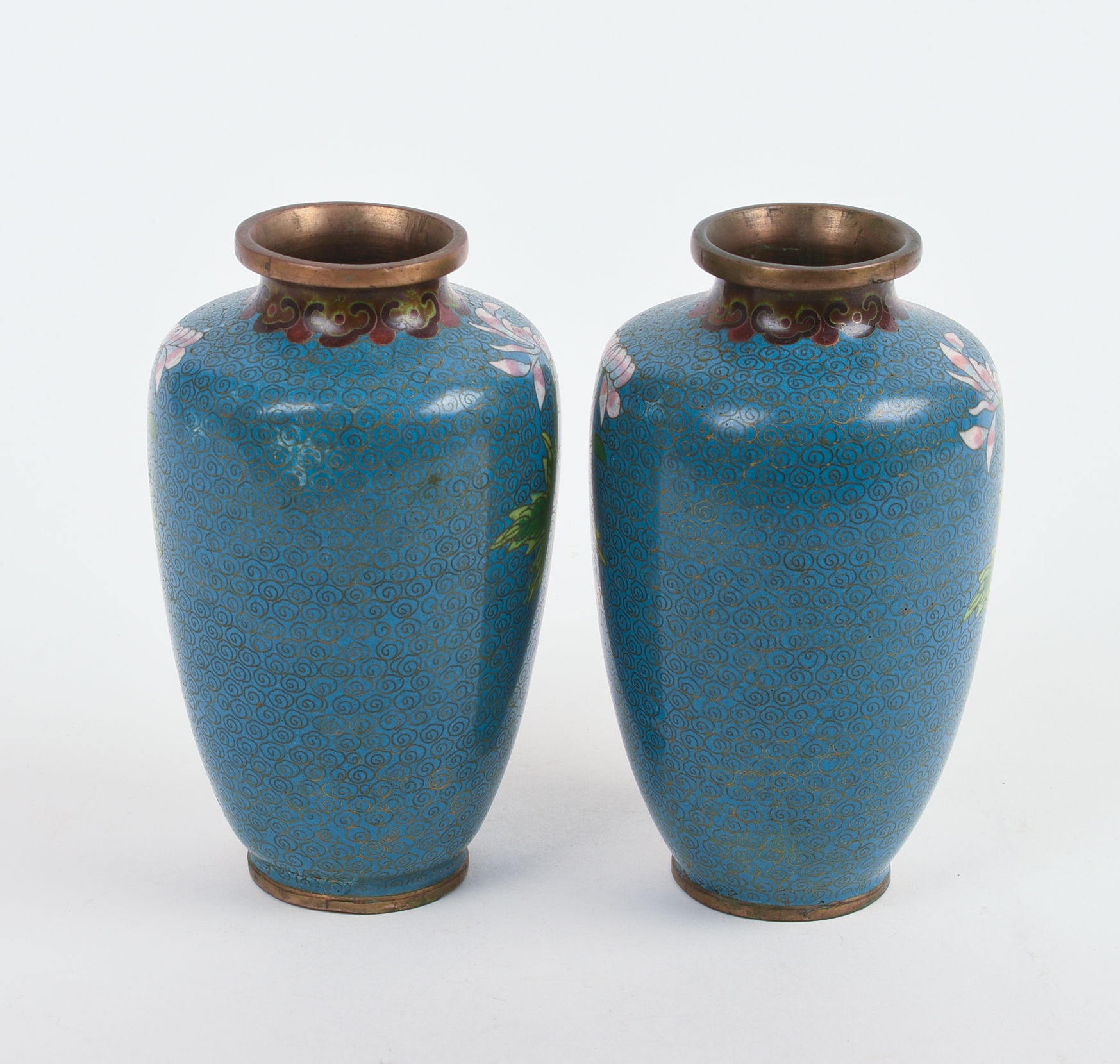 Pair of Chinese Cloissone Vases.