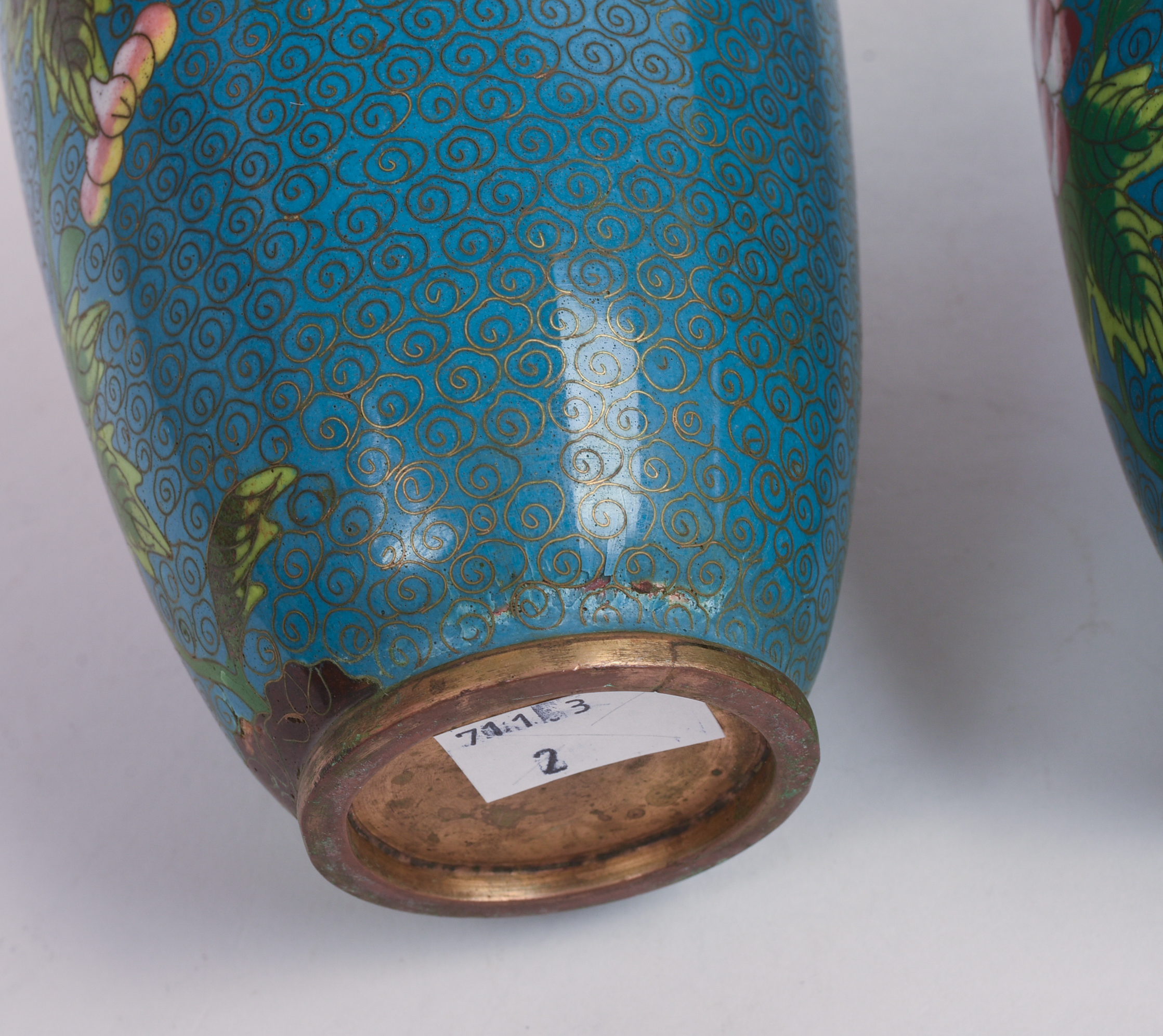 Pair of Chinese Cloissone Vases.