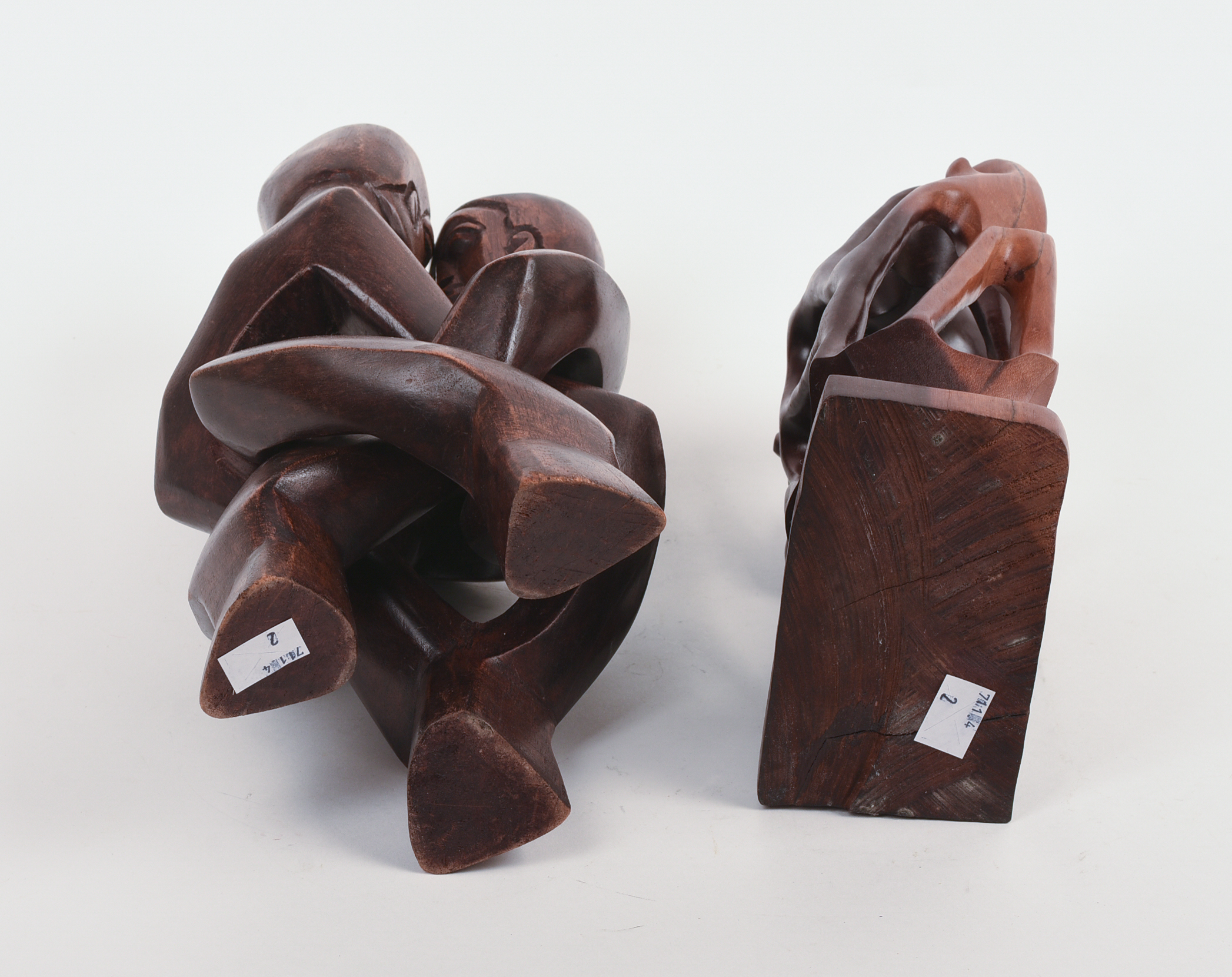 Pair of African Carved Sculptures.