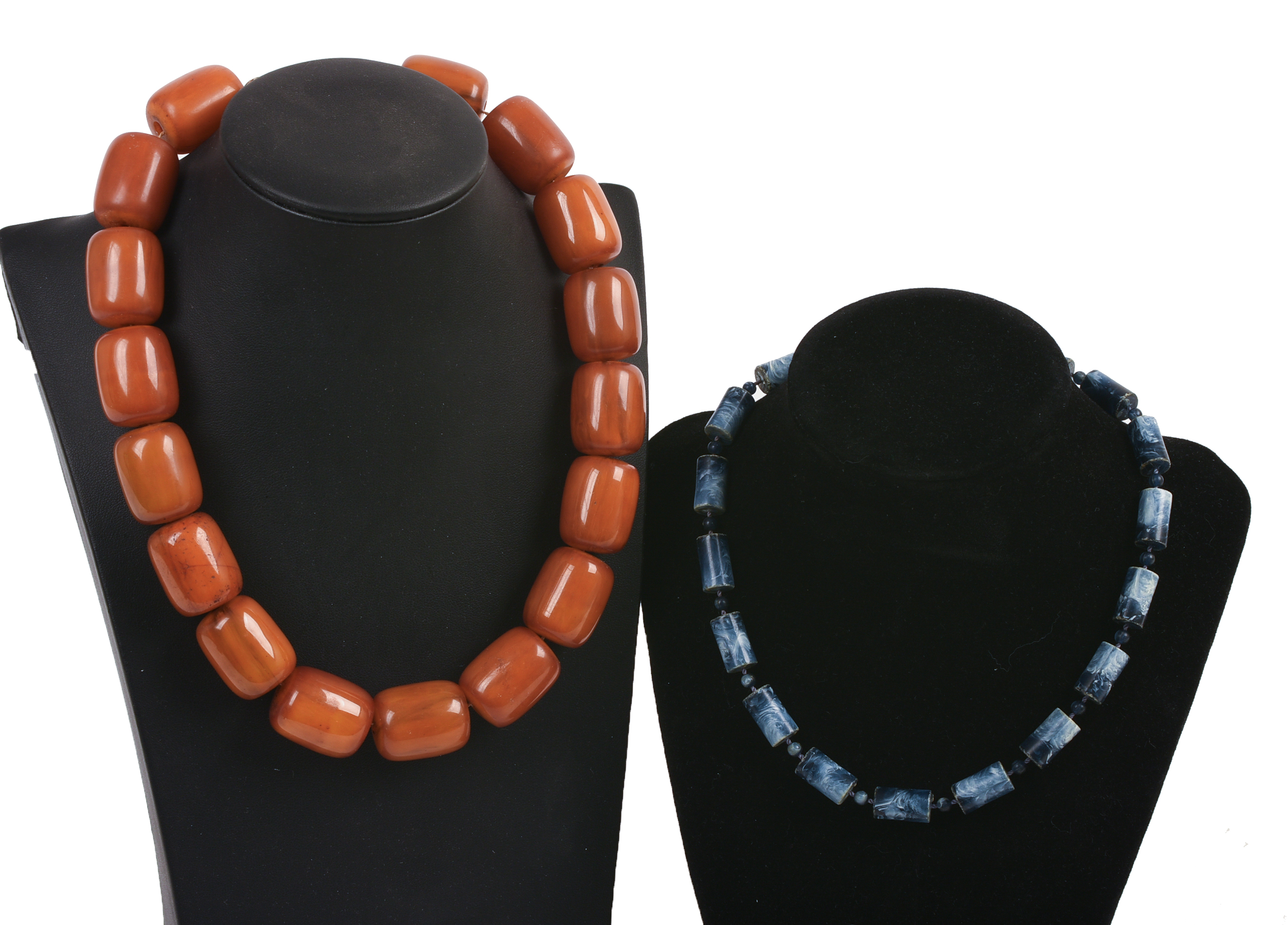 Two Chinese Beaded Necklace.