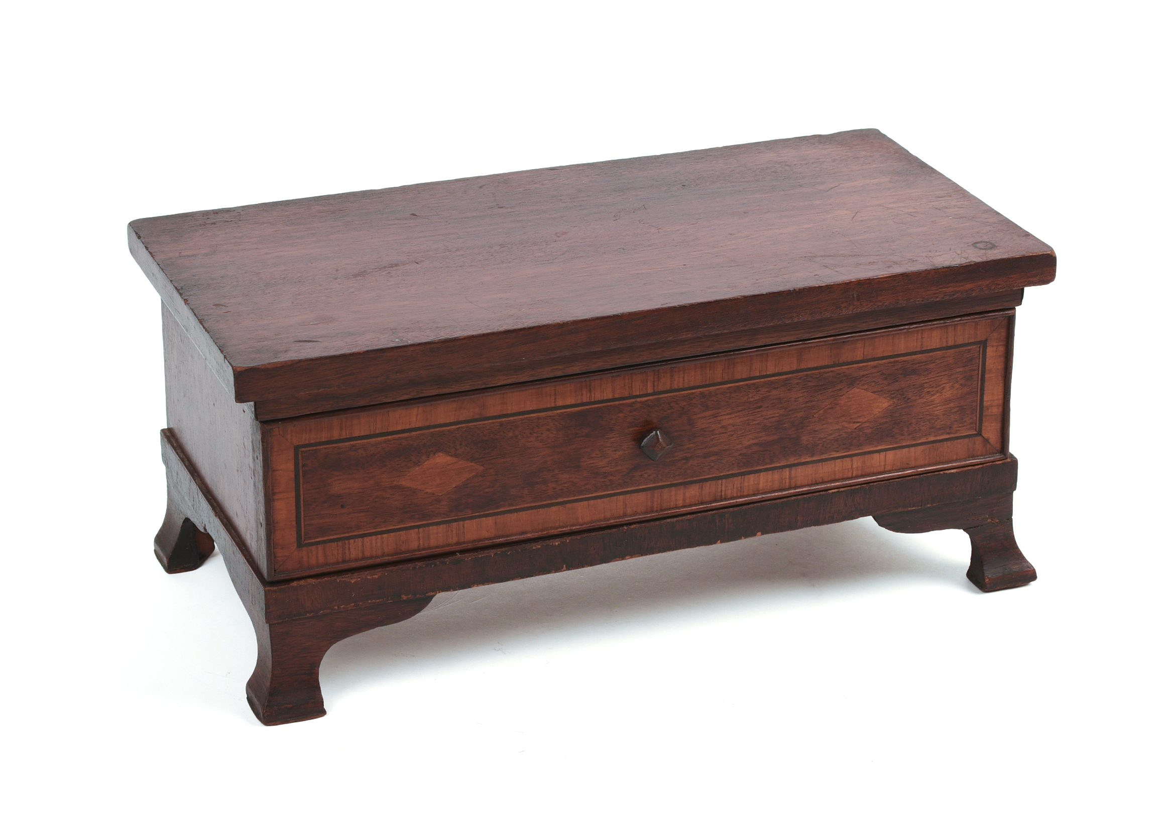 Federal Style Inlaid Mahogany Box With Drawer.