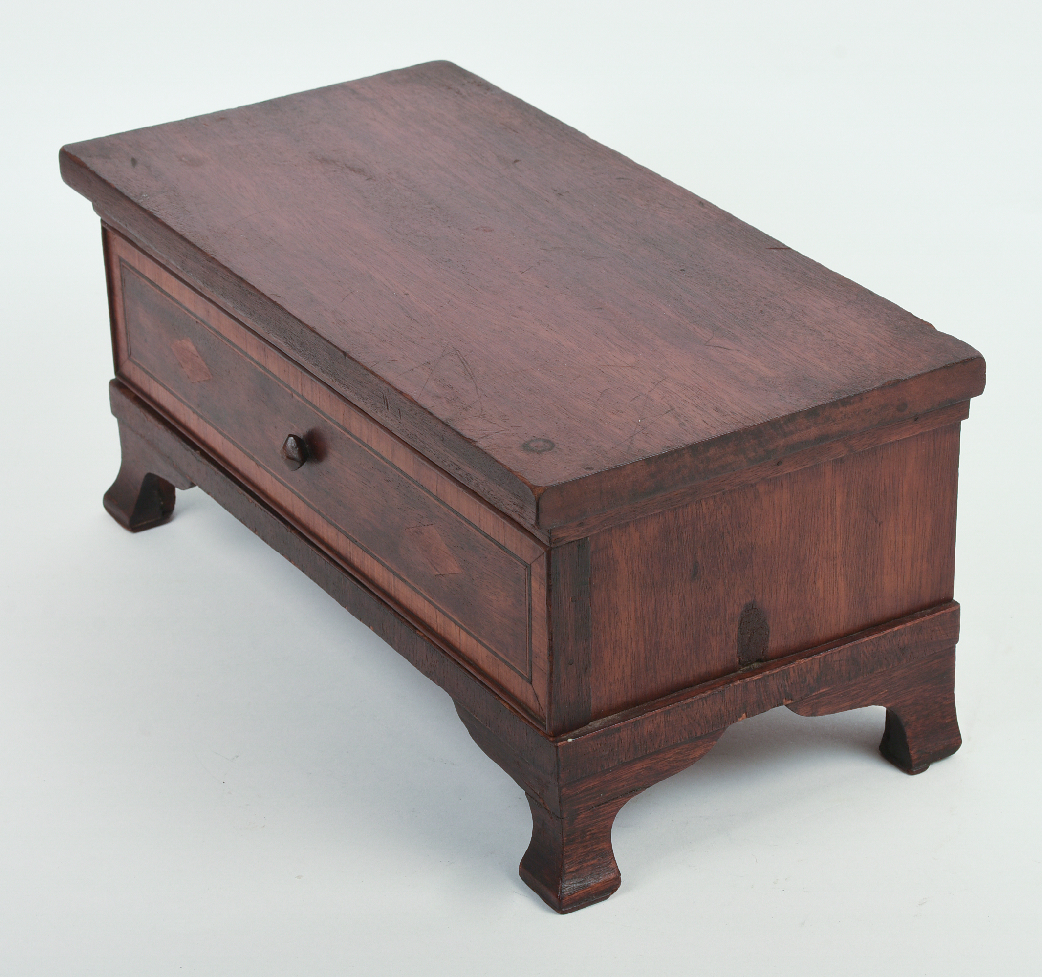 Federal Style Inlaid Mahogany Box With Drawer.