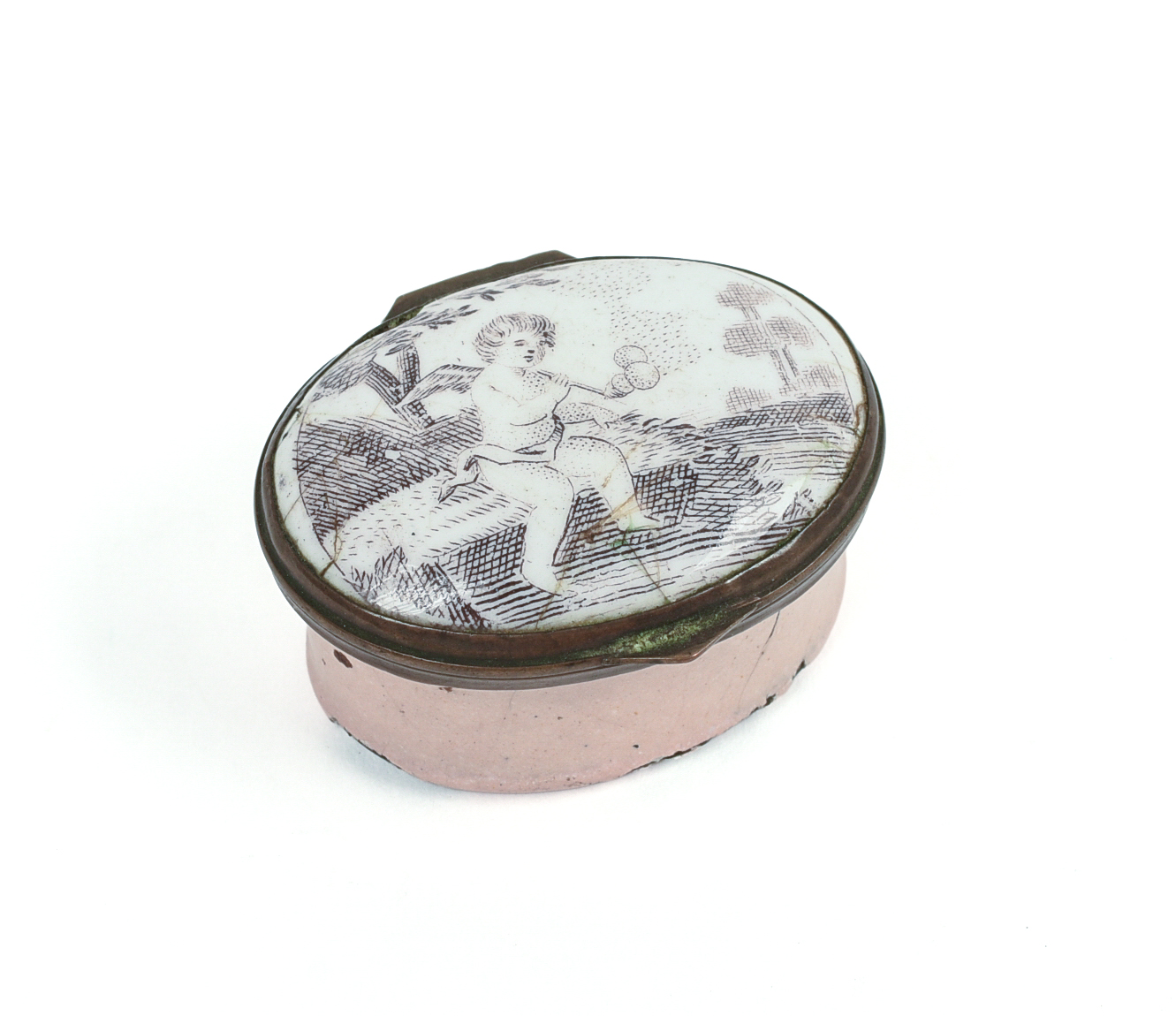 Late 18th or Early 19th Century Battersea Enamel Box.