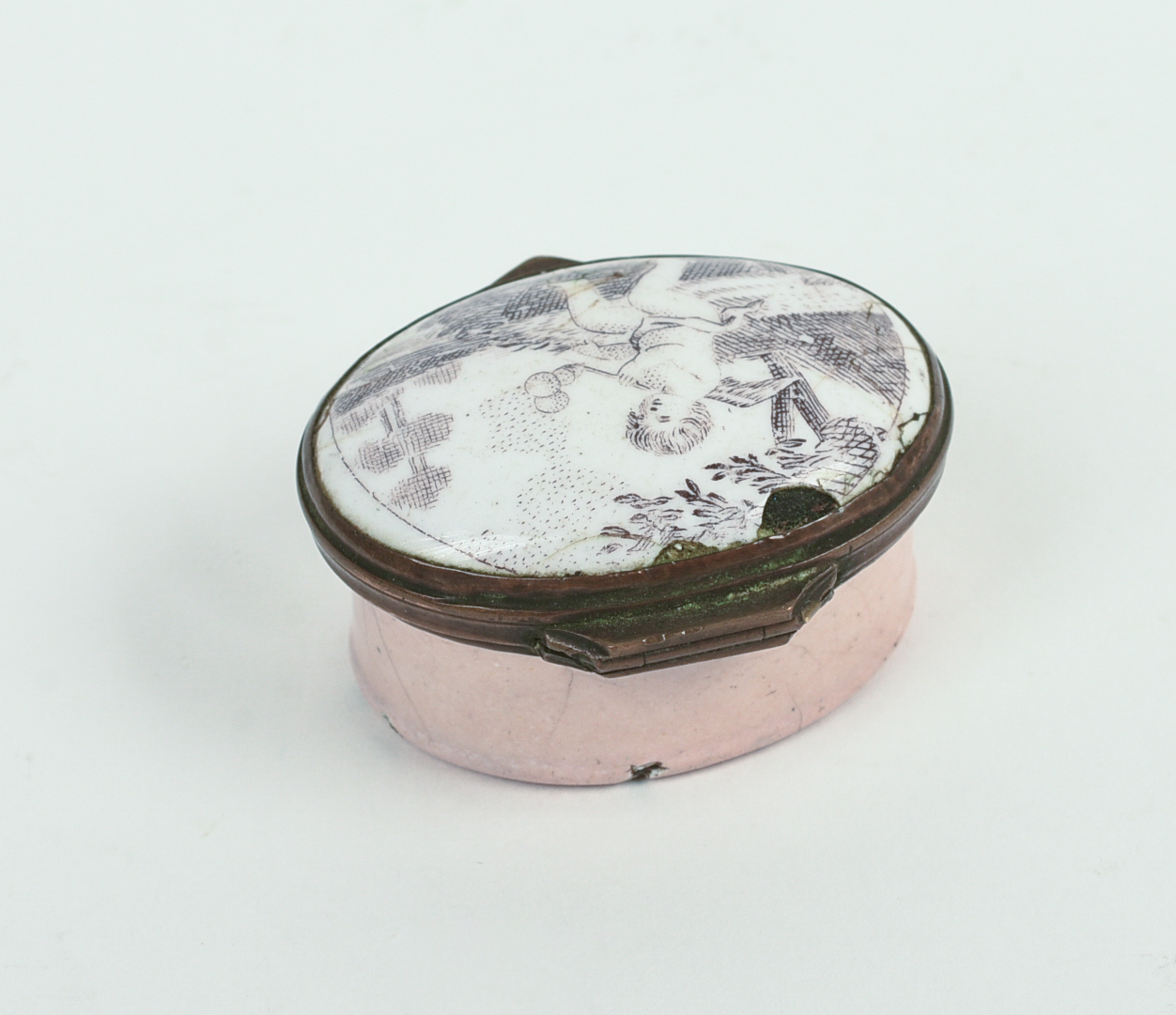 Late 18th or Early 19th Century Battersea Enamel Box.