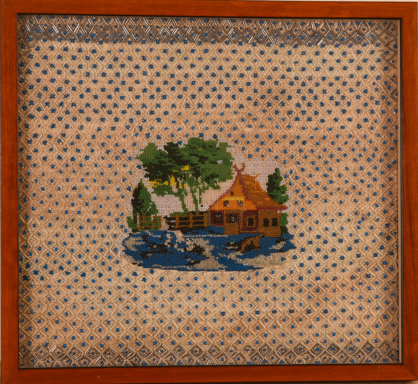 Antique Beaded Landscape.