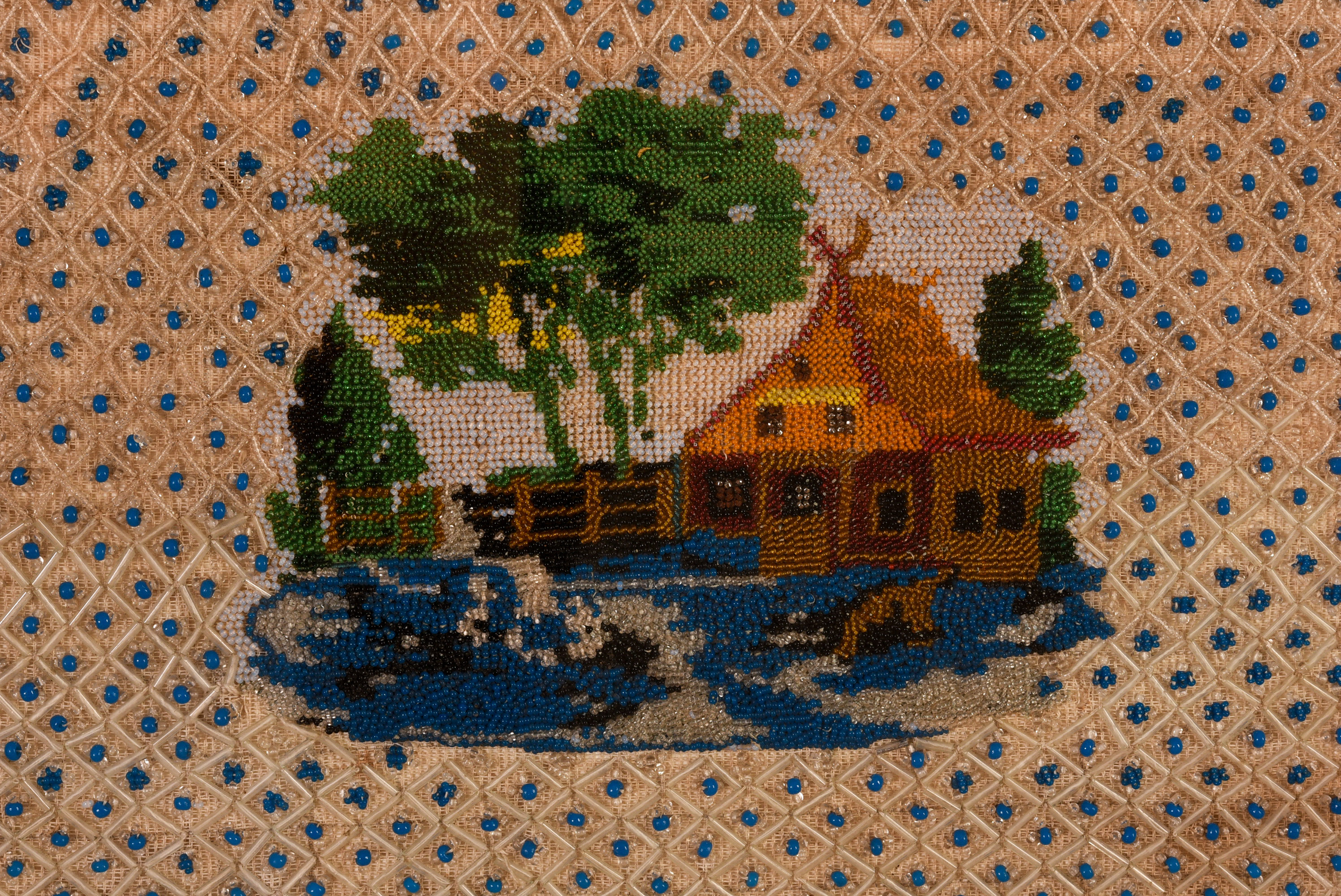 Antique Beaded Landscape.