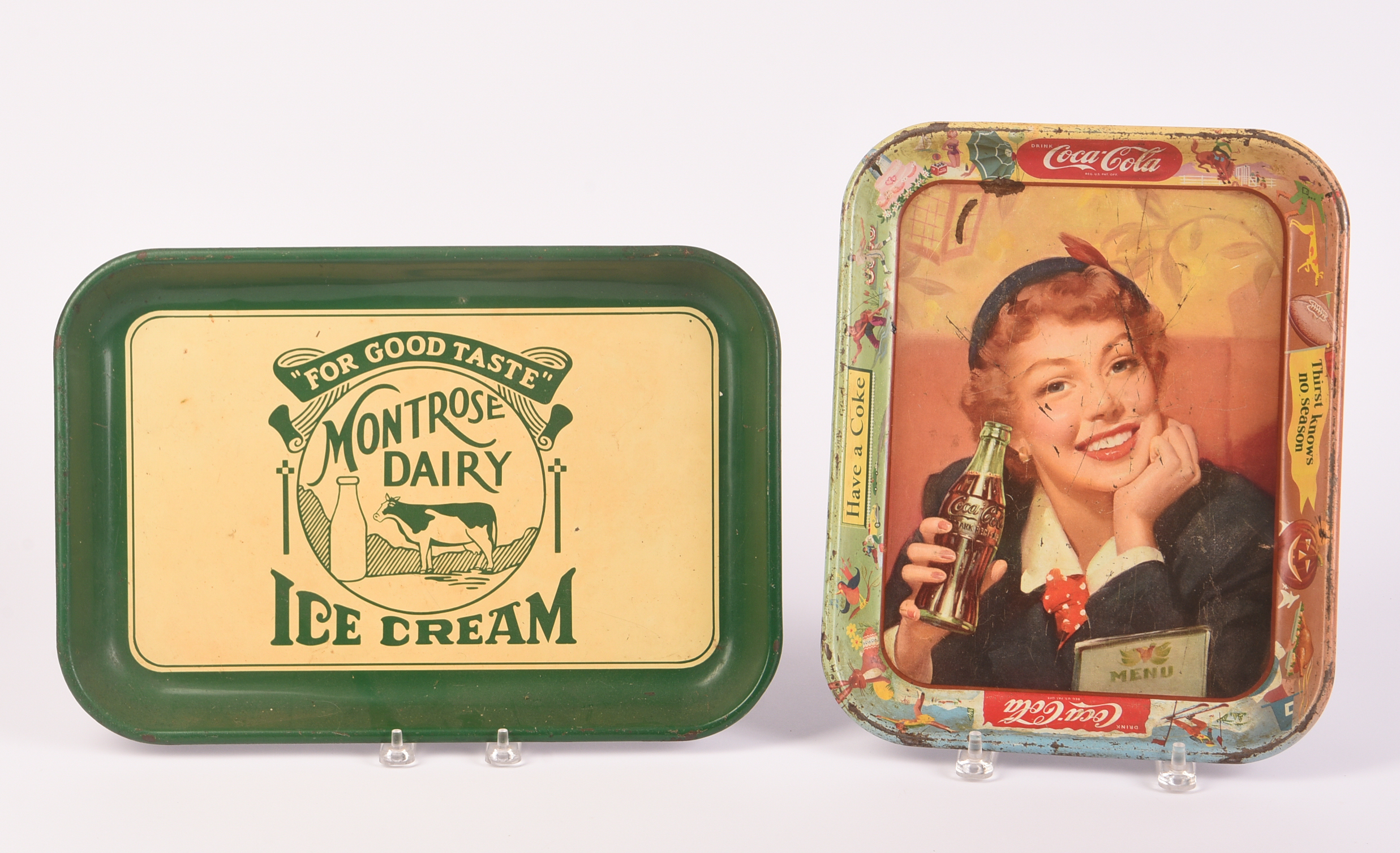 Two Mid 20th Century Metal Trays.