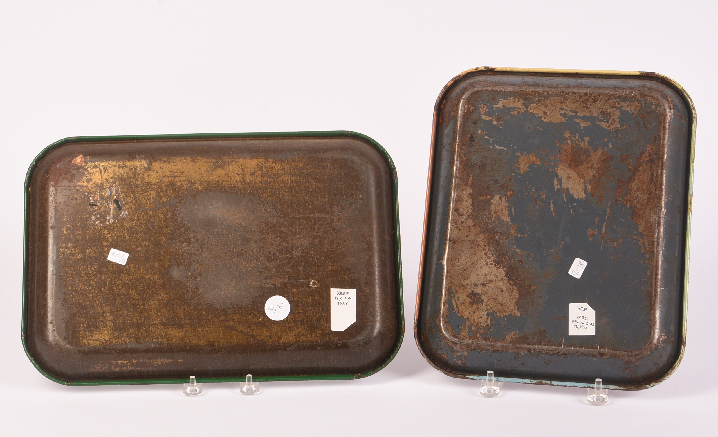 Two Mid 20th Century Metal Trays.