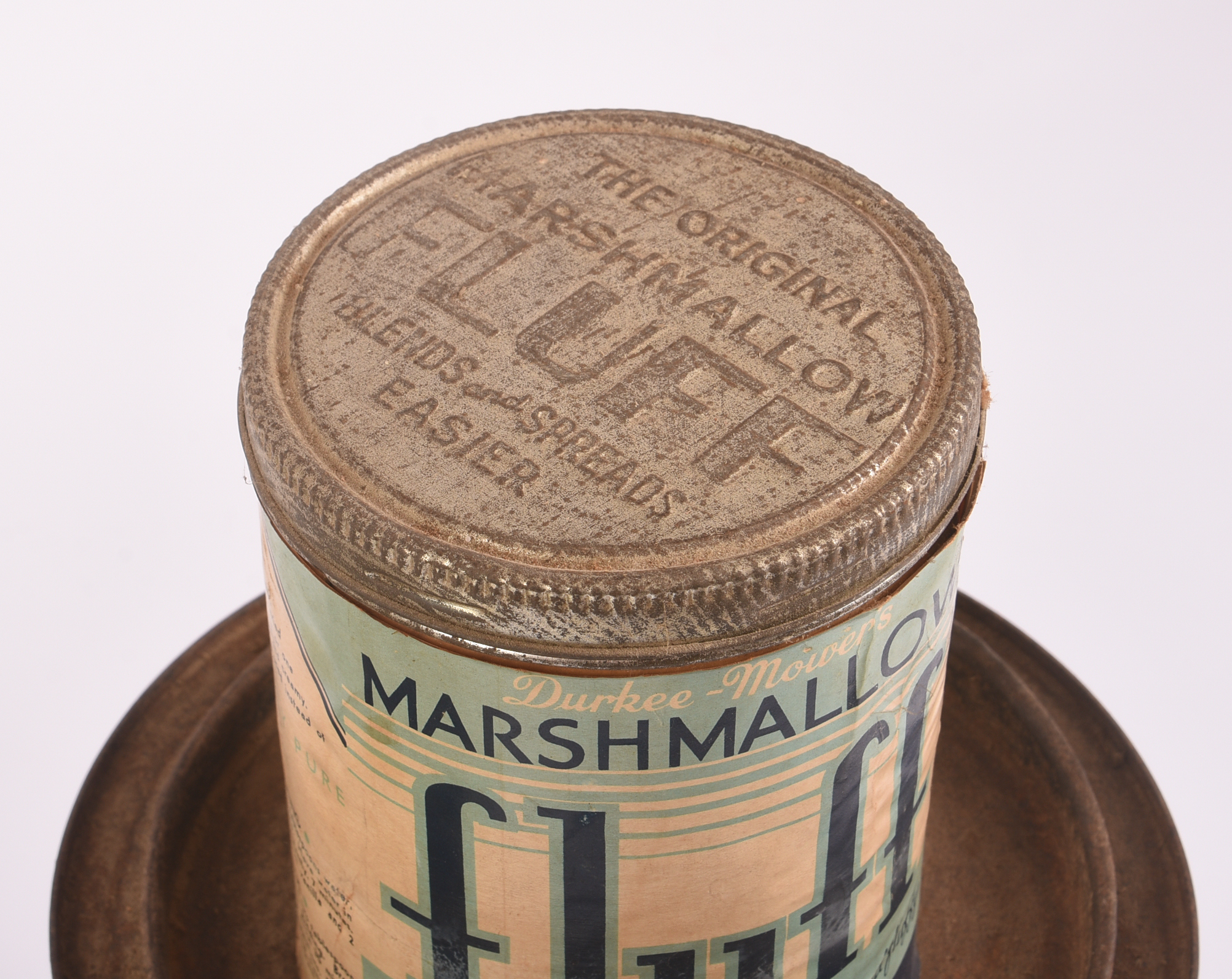 Nine Vintage Marshmallow Tins.