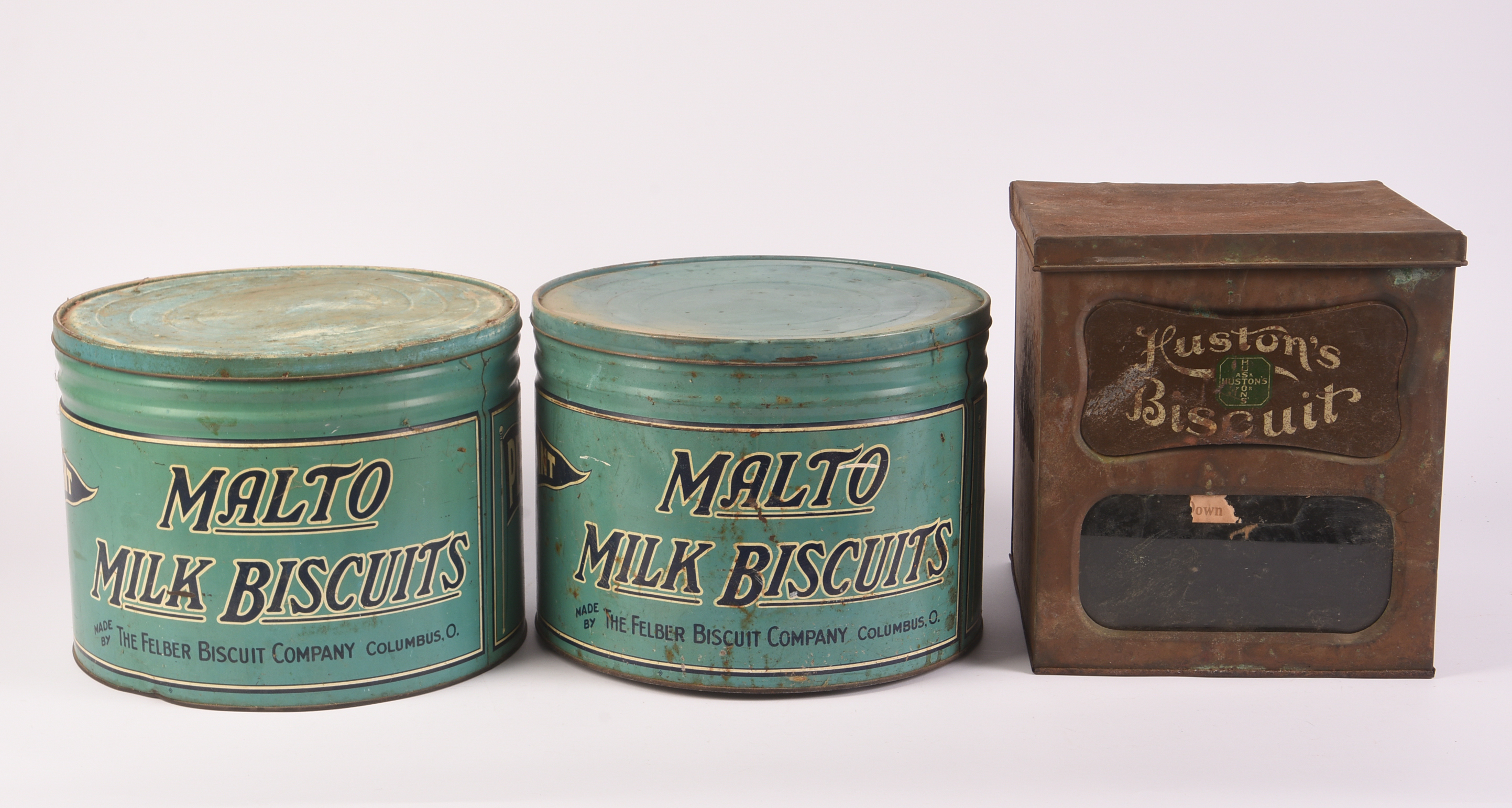 Three Large Vintage Biscuit Tins.