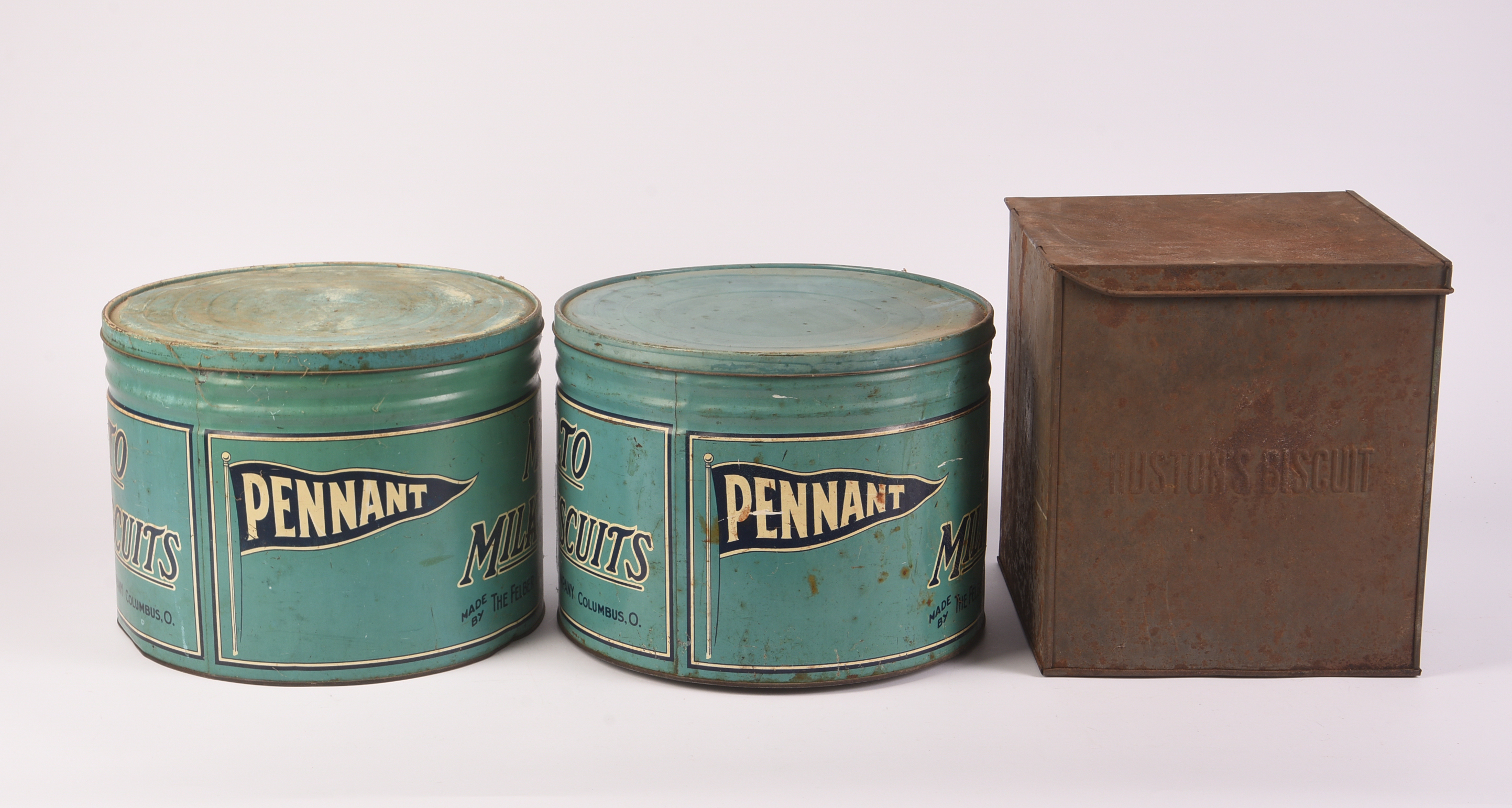 Three Large Vintage Biscuit Tins.