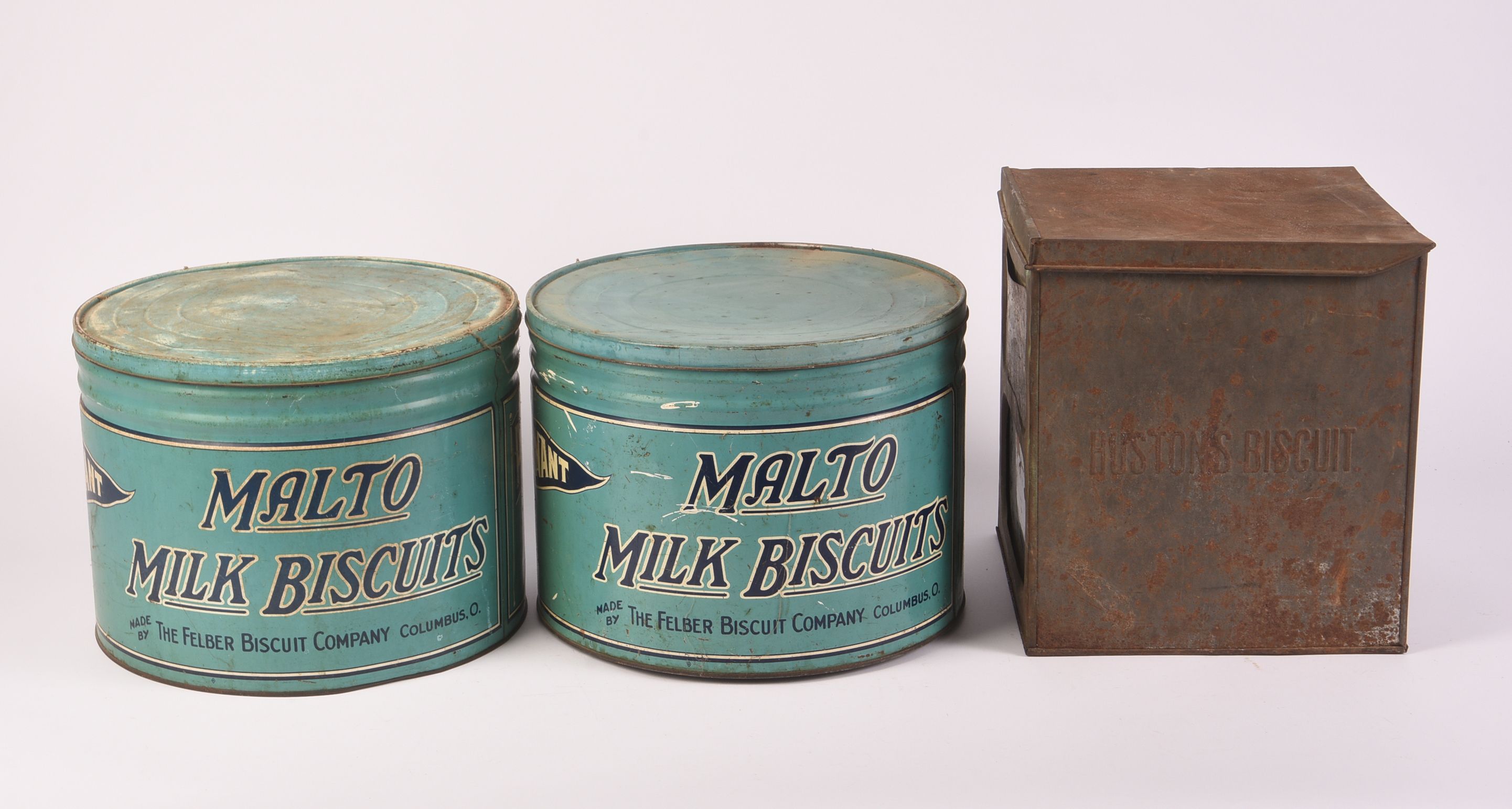 Three Large Vintage Biscuit Tins.