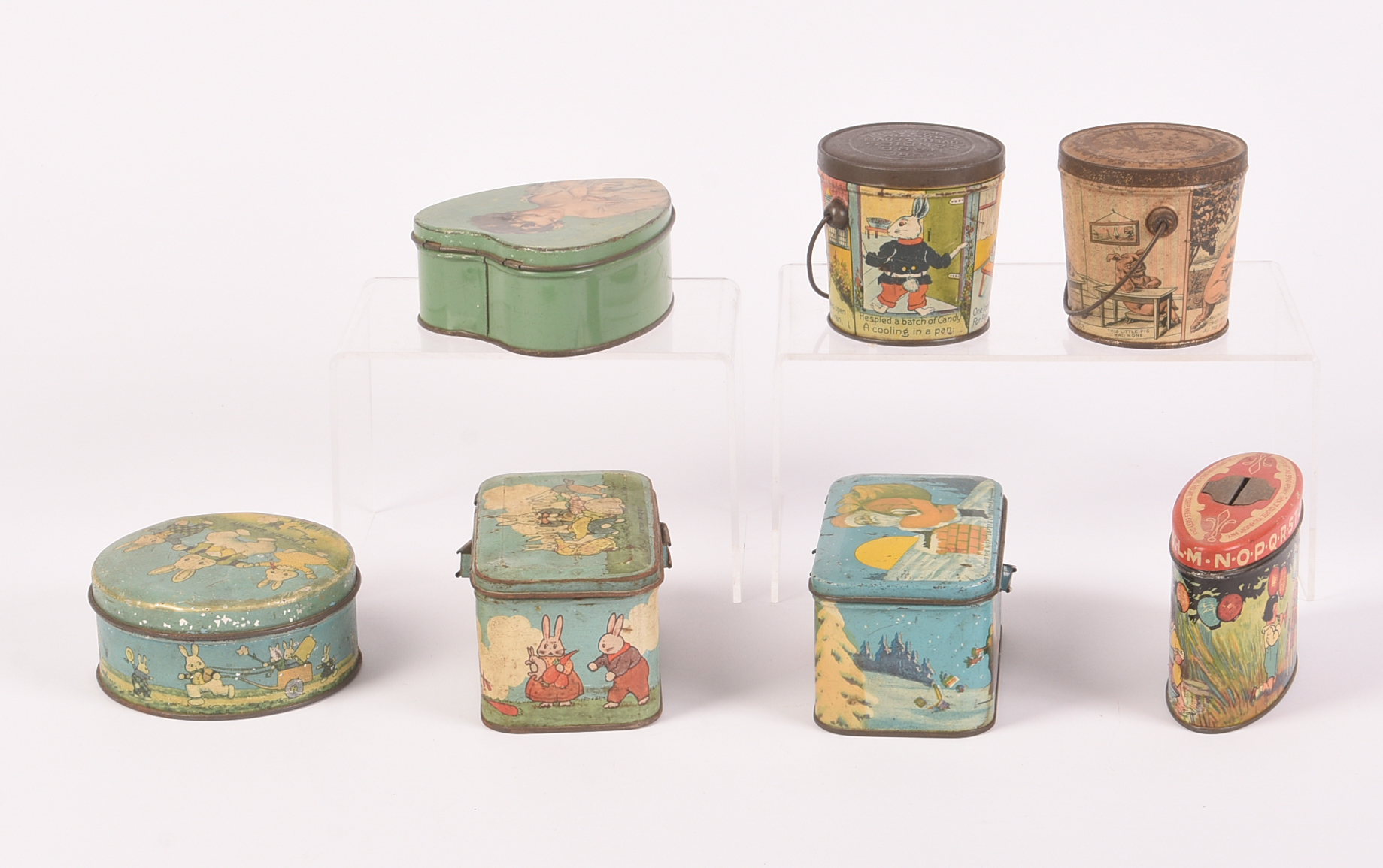 Group of Seven Vintage Tins.