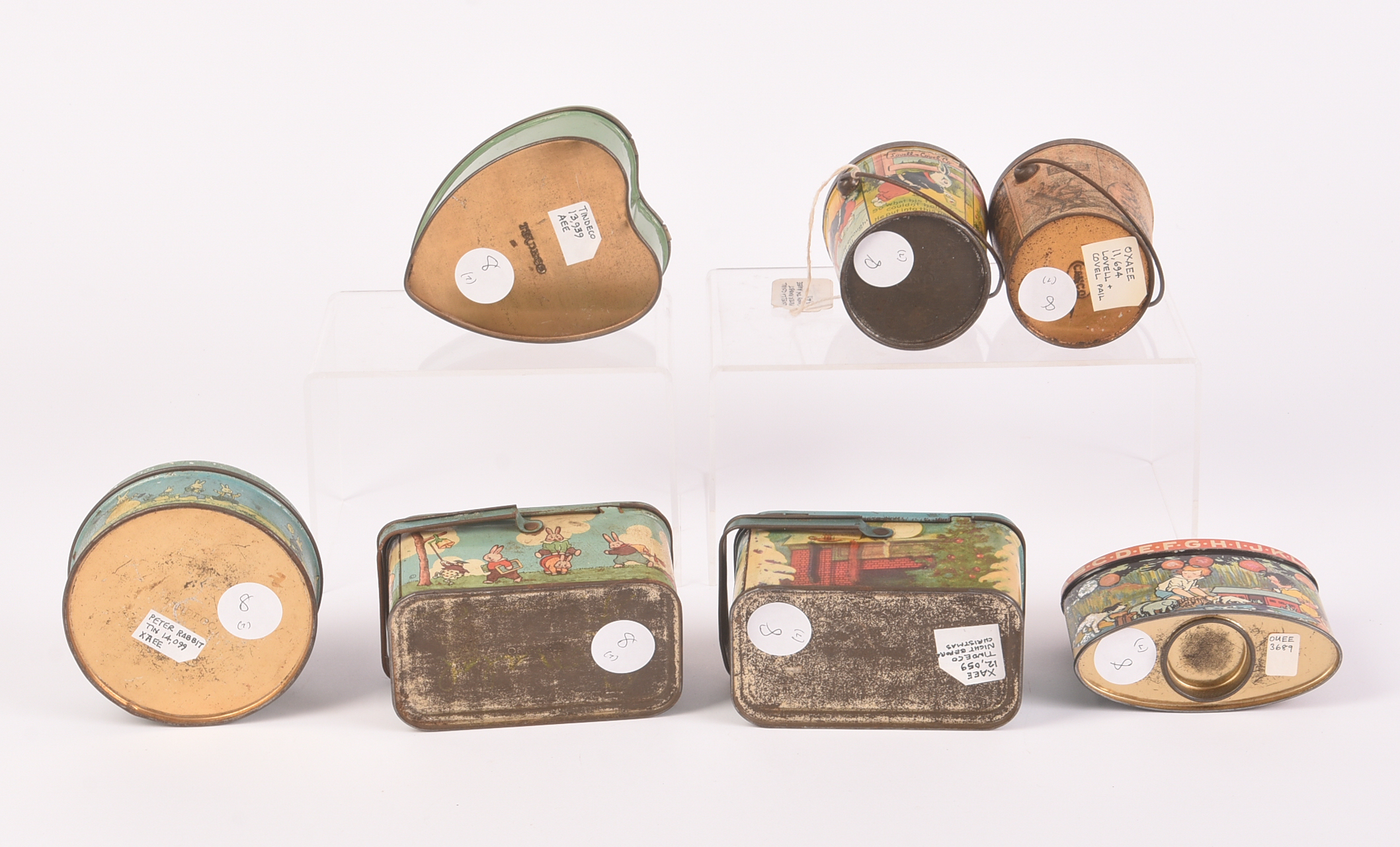 Group of Seven Vintage Tins.