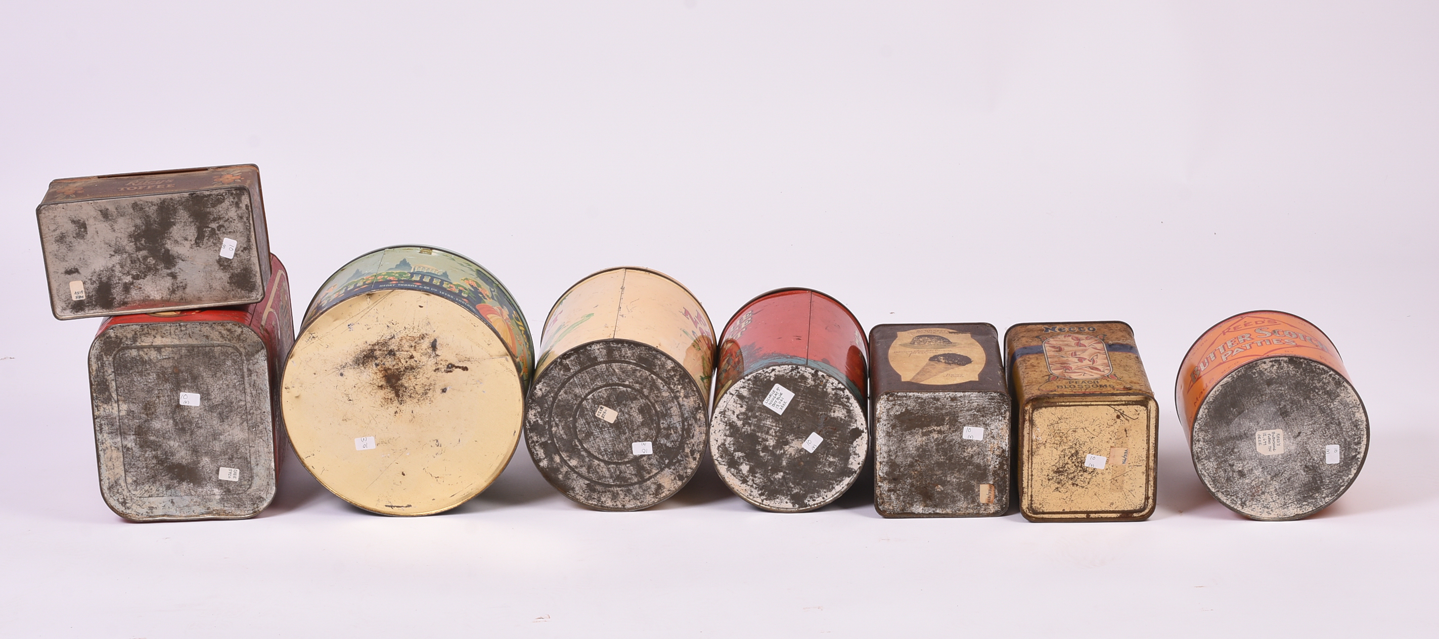 Eight Vintage Confectionary Tins.