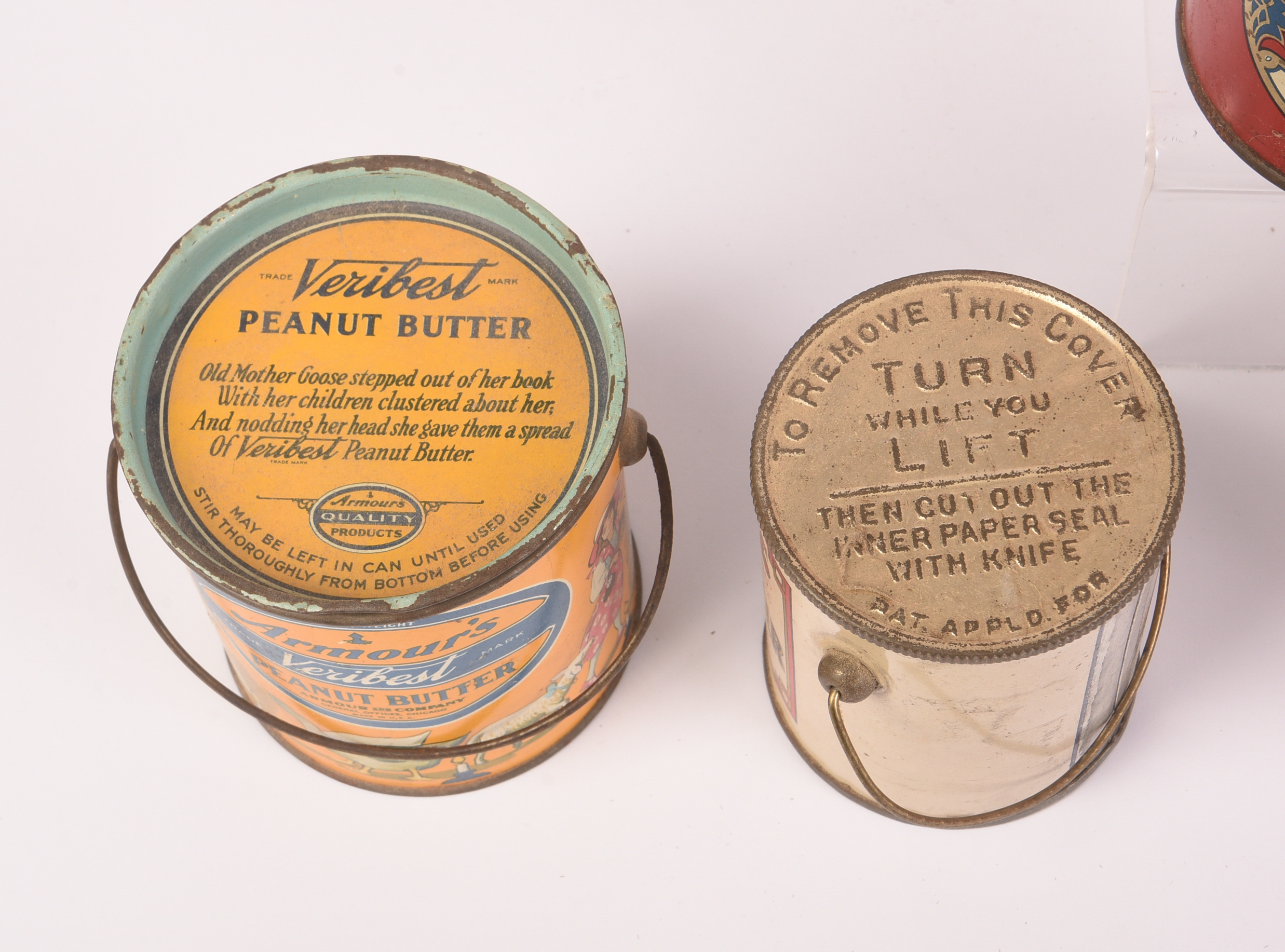 Ten Vintage Peanut Butter Tins.