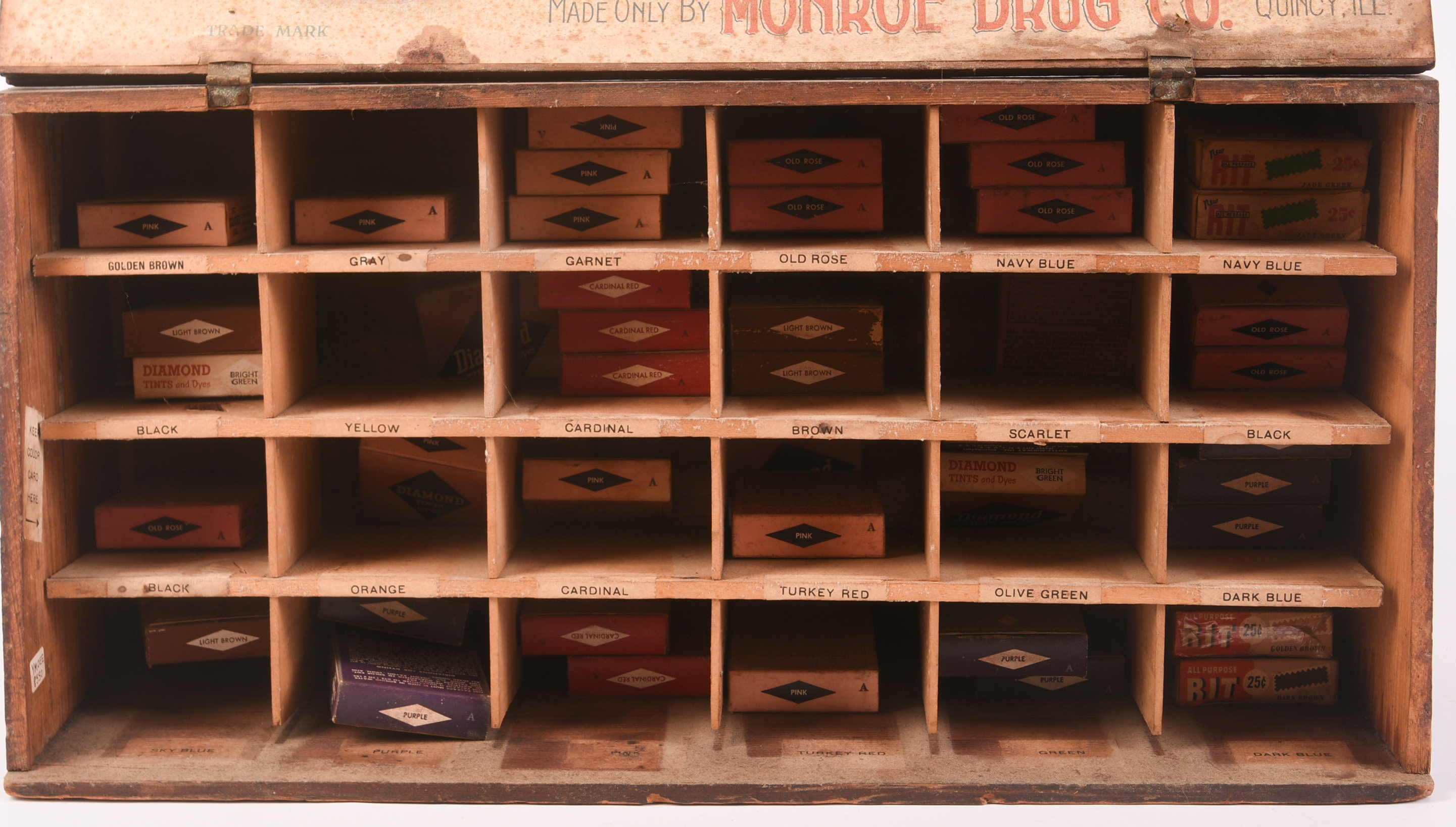 Putnam Fadeless Dyes Box with Miscellaneous Dyes.