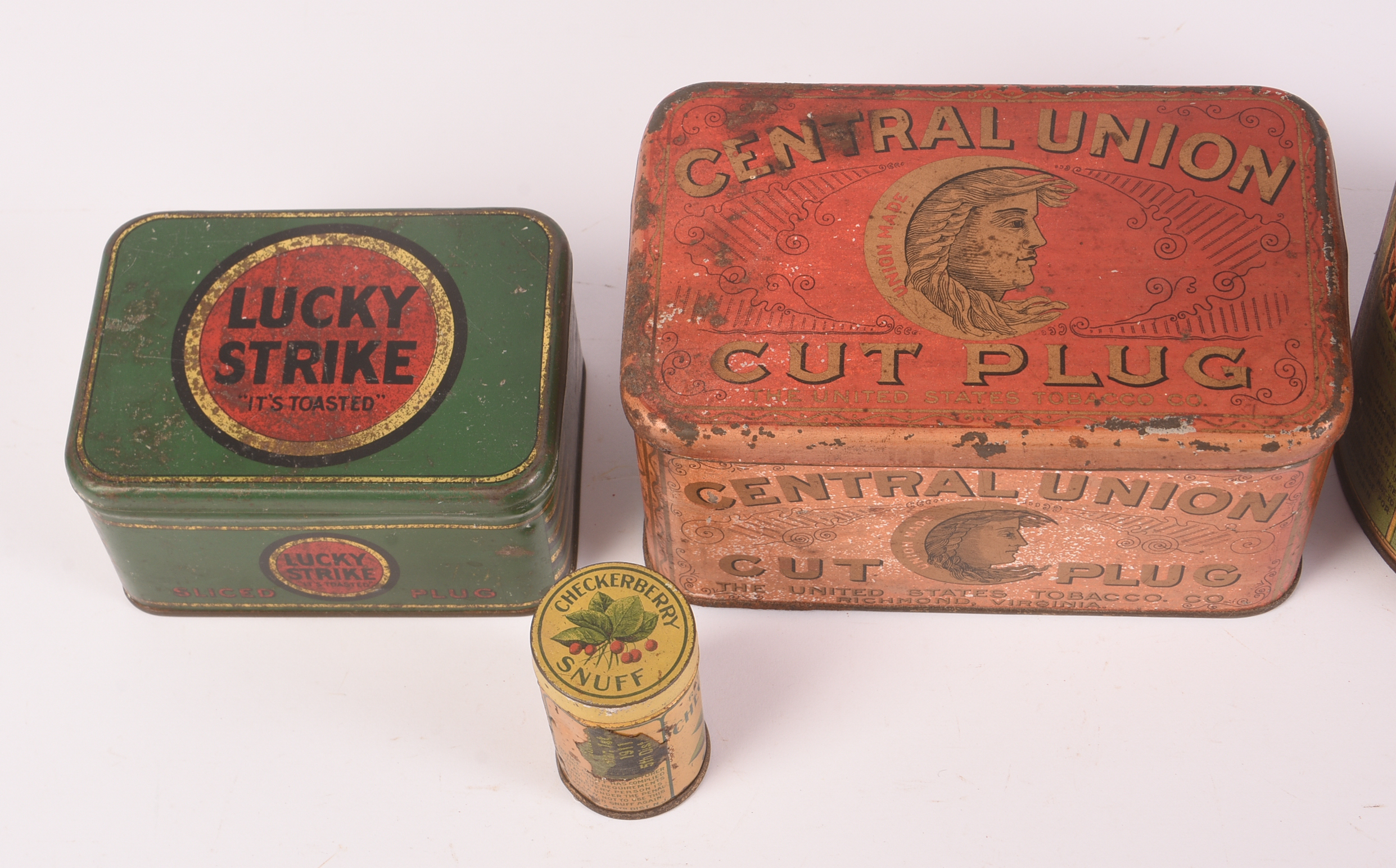 Five Tobacco-Related Vintage Tins.